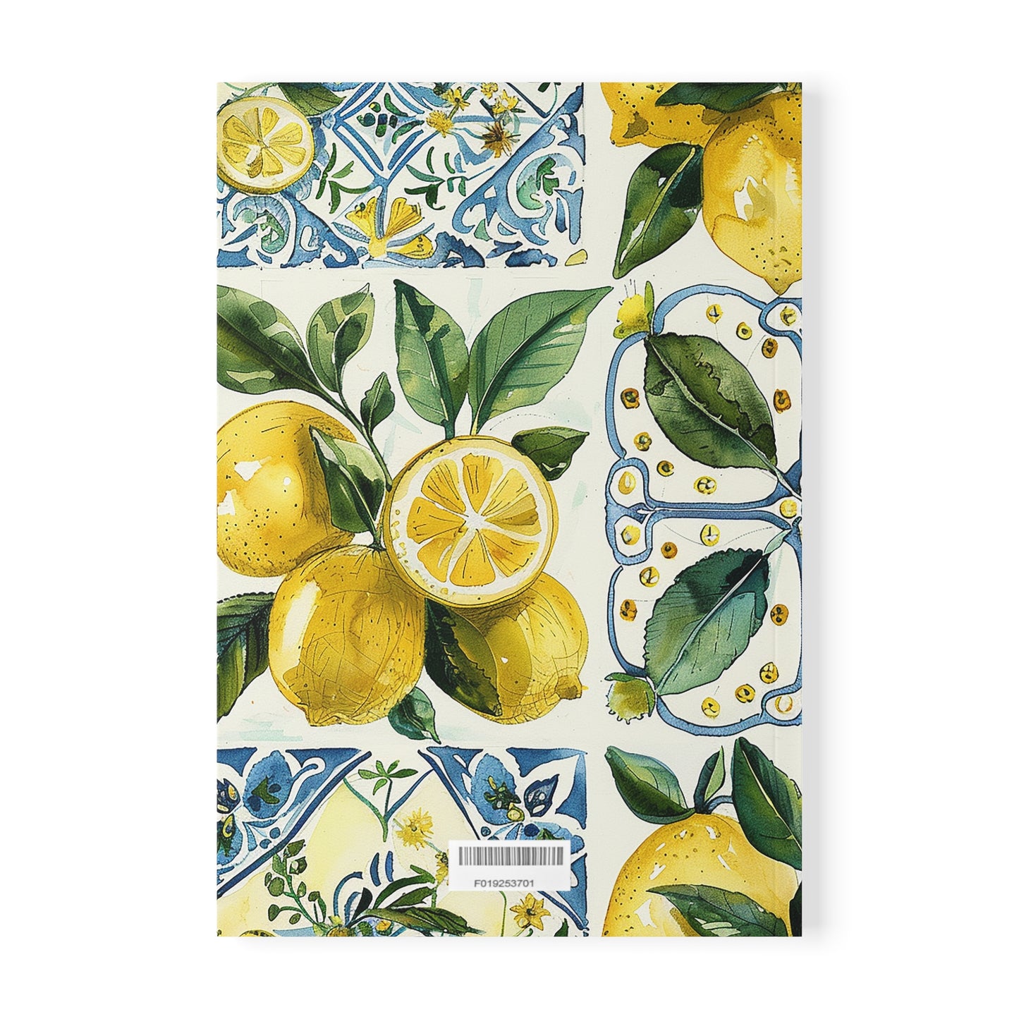 Citrus Fresco Lemon Pattern Softcover Notebook, A5