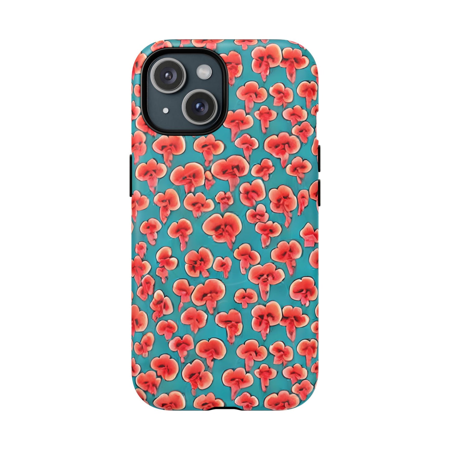 Coral & Teal Abstract Floral Tough Magnetic Case