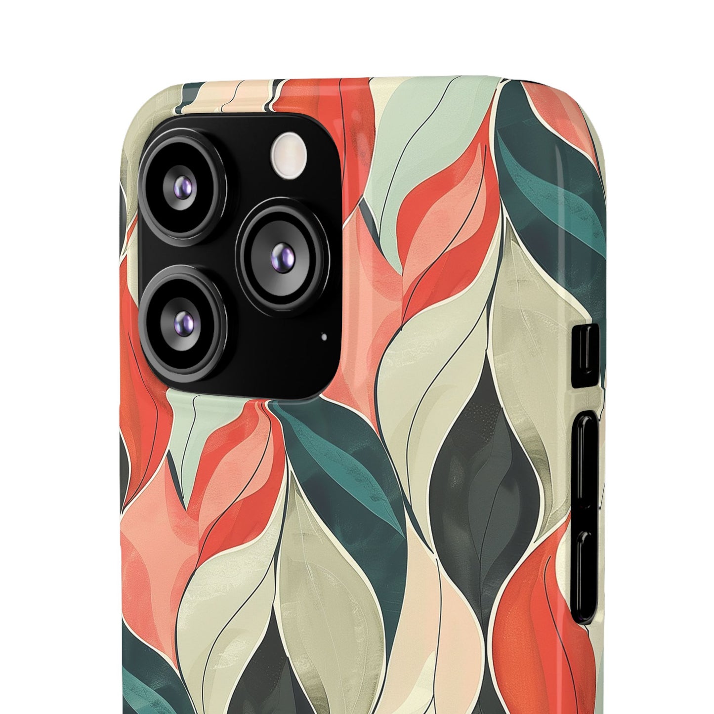 Soft Swirl Floral Snap Case
