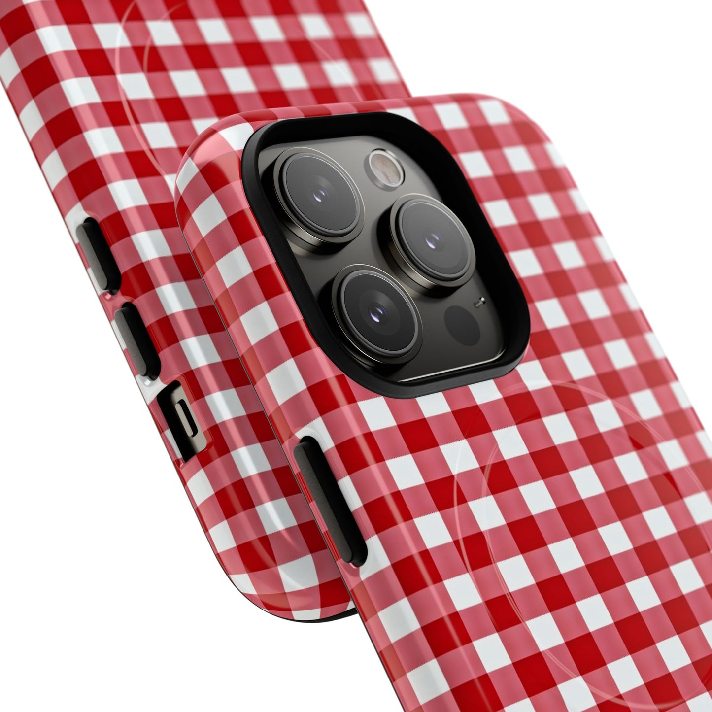 Red Plaid Tough Magnetic Phone Case