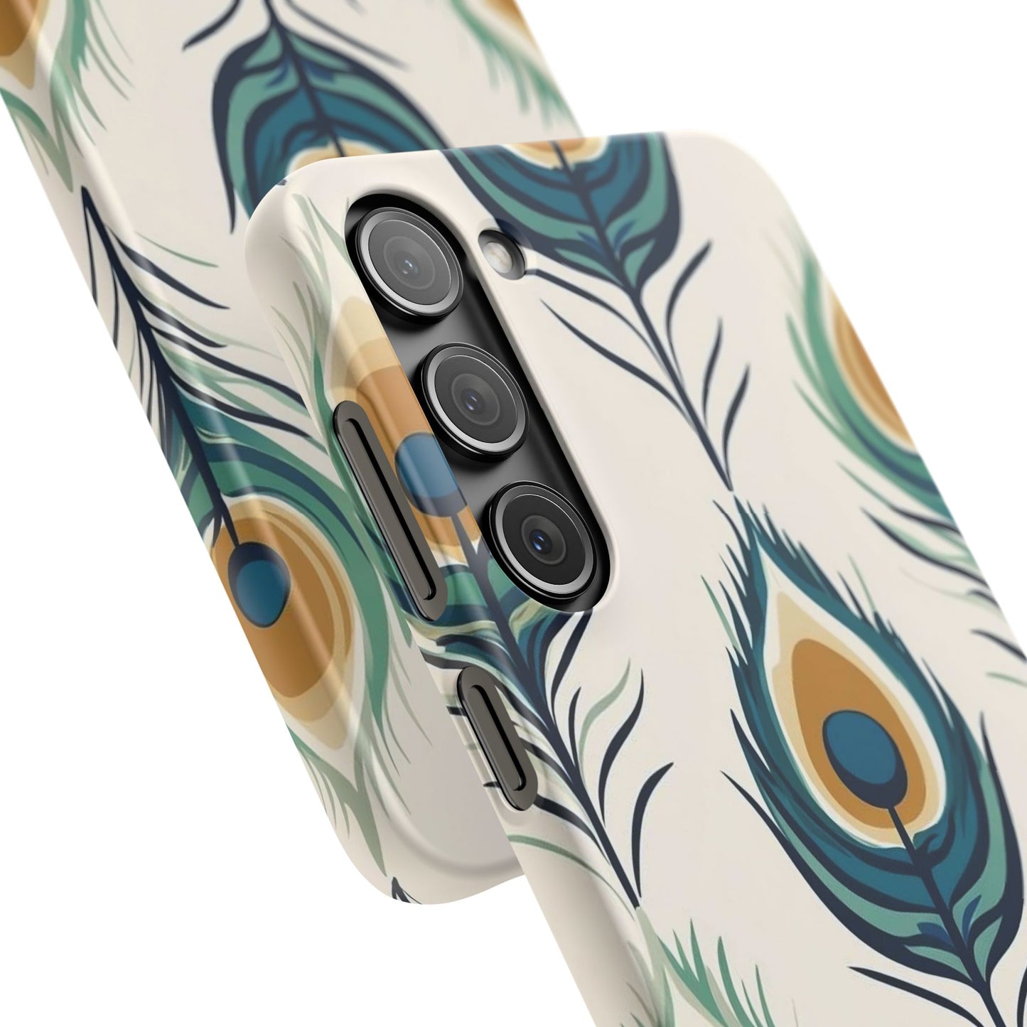 Peacock Feather Phone Snap Case