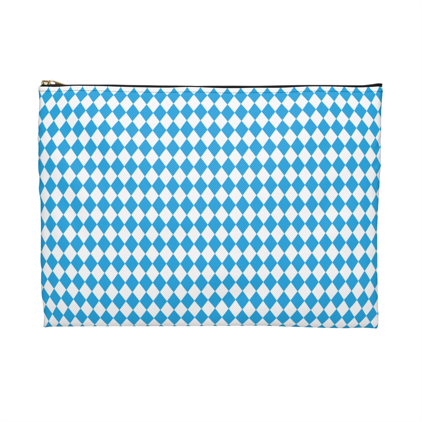 Edelweiss Flowers Accessory Pouch | Bavarian Diamond Pattern