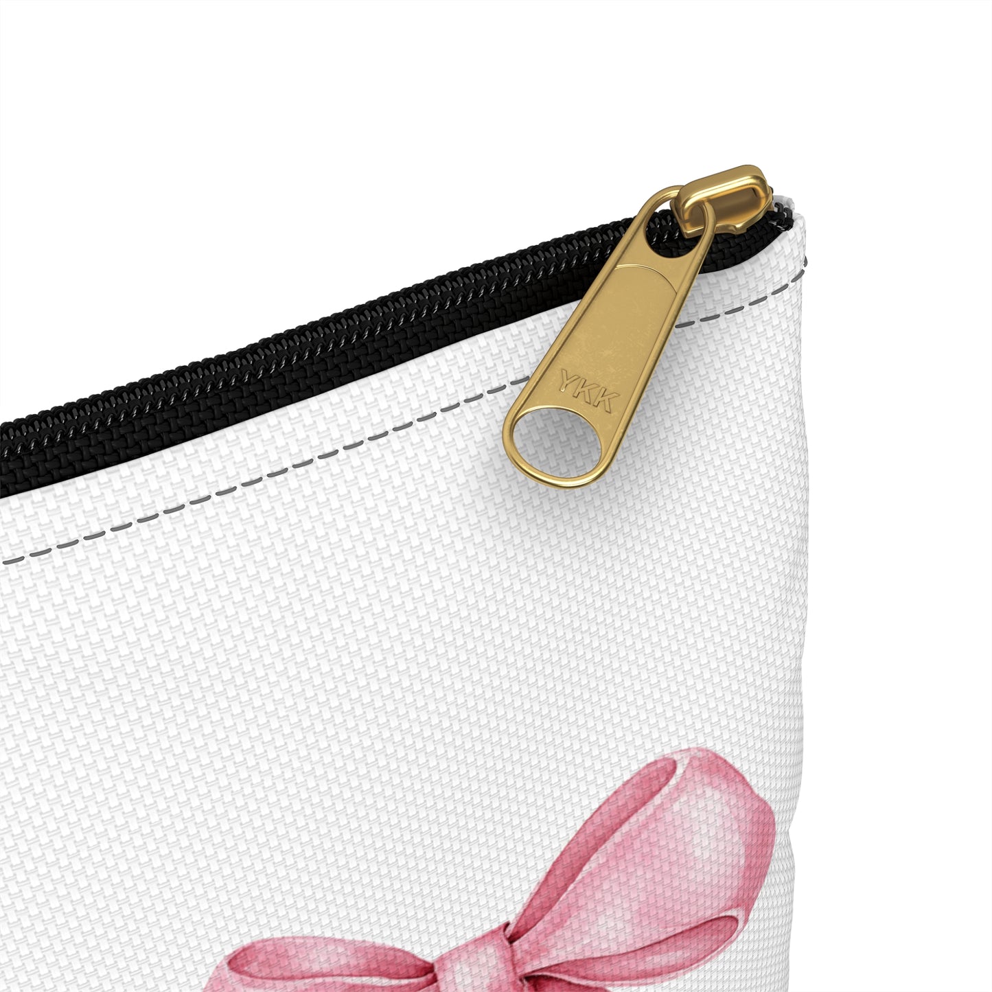 Bridal Accessory Pouch - Team Bride with Pink Bows
