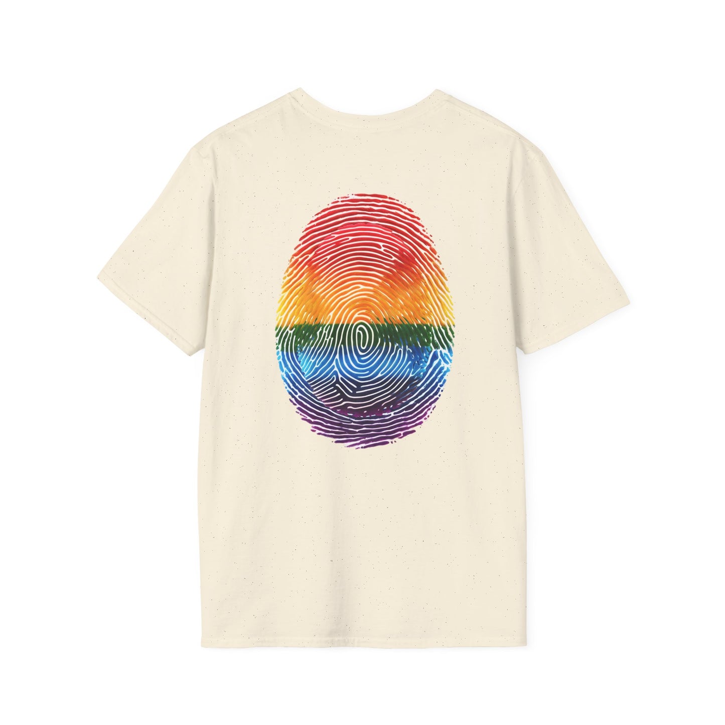 Pride Rainbow Stripes & Fingerprint T-Shirt