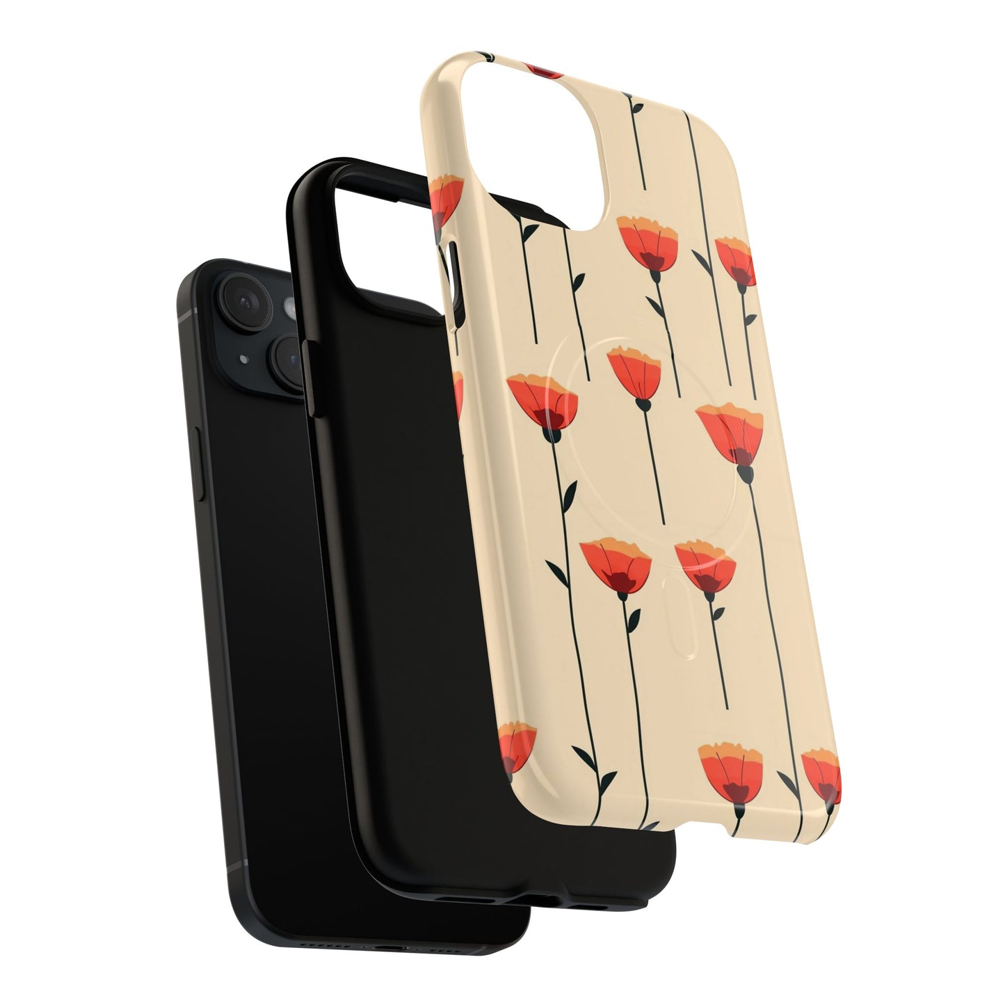 Poppy Line Tough Magnetic Phone Case