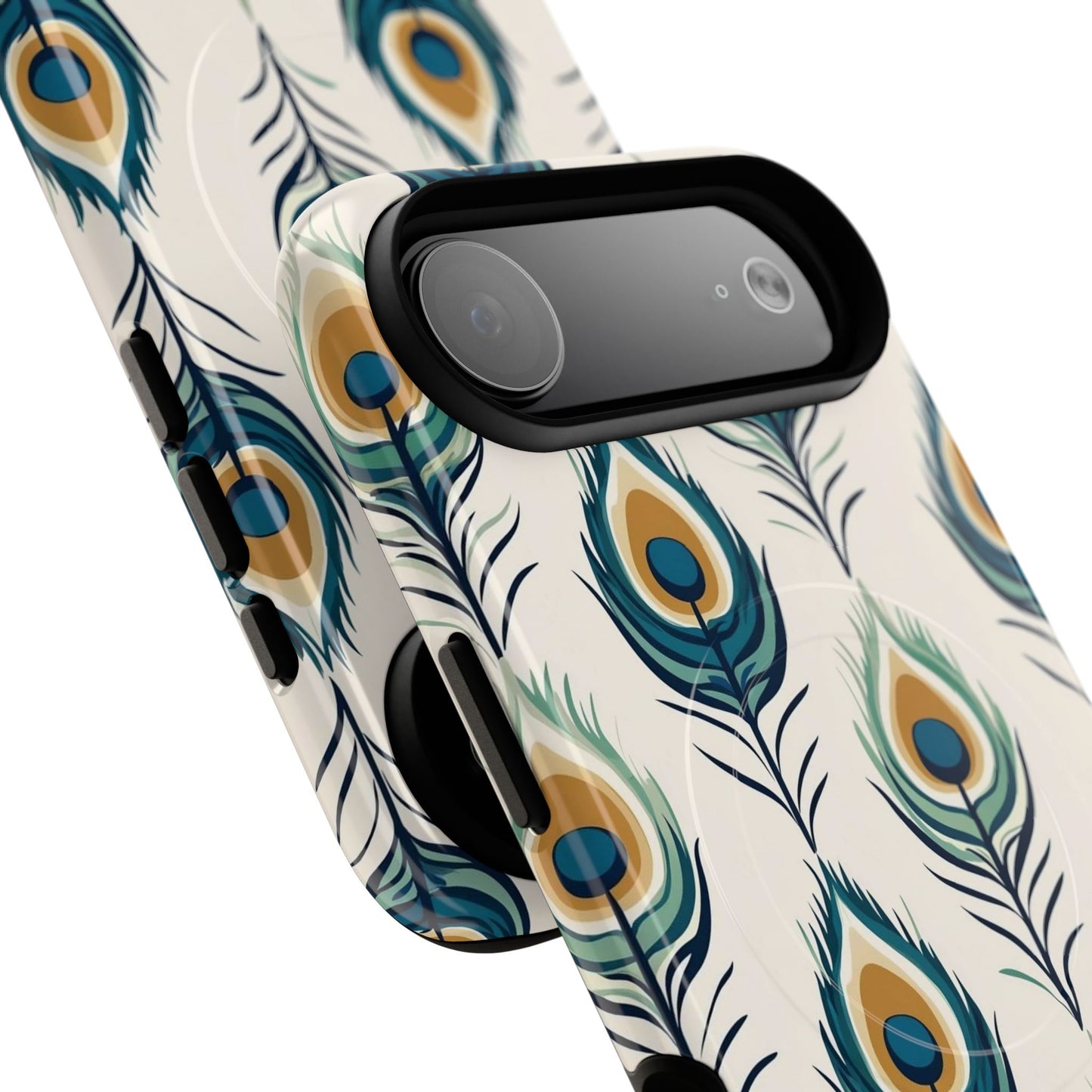 Peacock Feather Phone Tough Magnetic Case