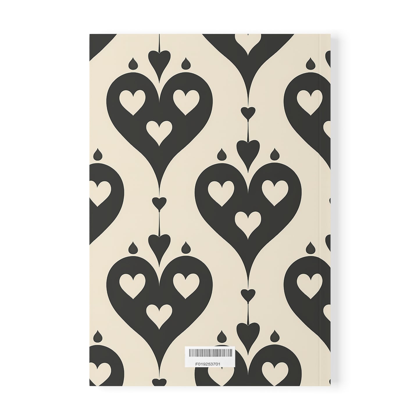 Neutral Verse - Heart Pattern Softcover Notebook, A5