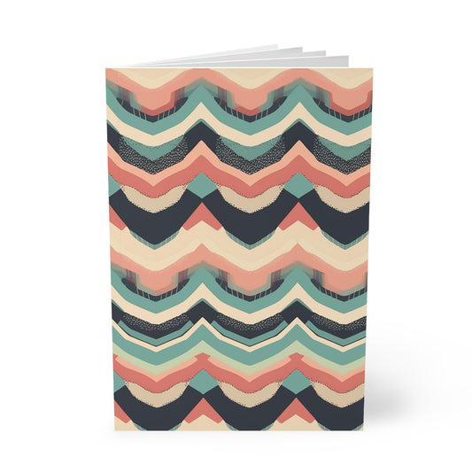 Waves A5 Softcover Notebook - Colorful Wavy Design