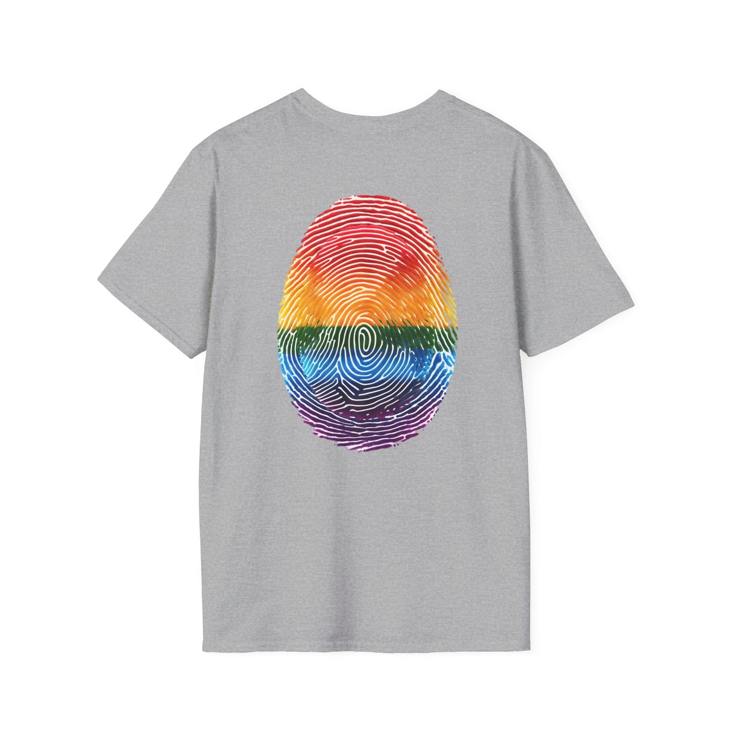 Pride Rainbow Stripes & Fingerprint T-Shirt