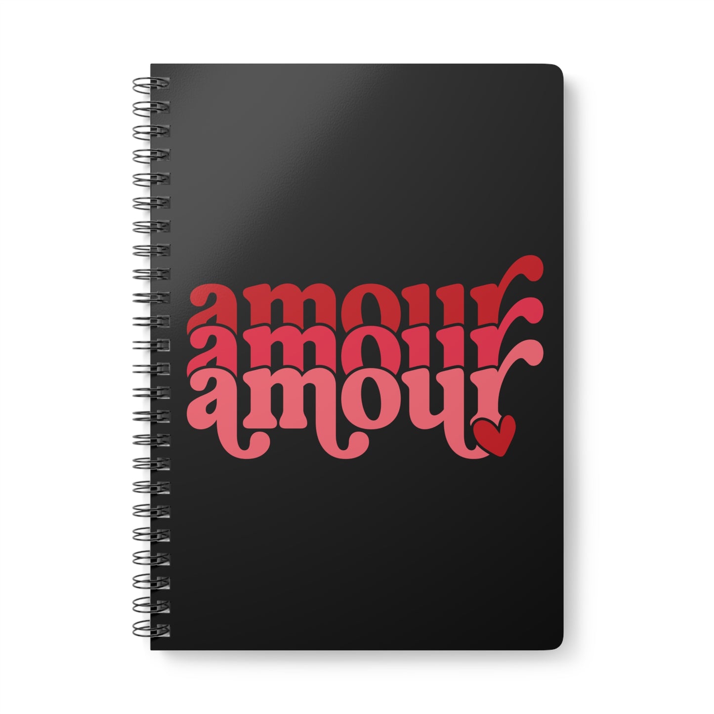 Amour Noir Wirobound Notebook | A5 Softcover Journal