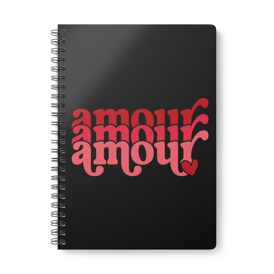 Amour Noir Wirobound Notebook | A5 Softcover Journal