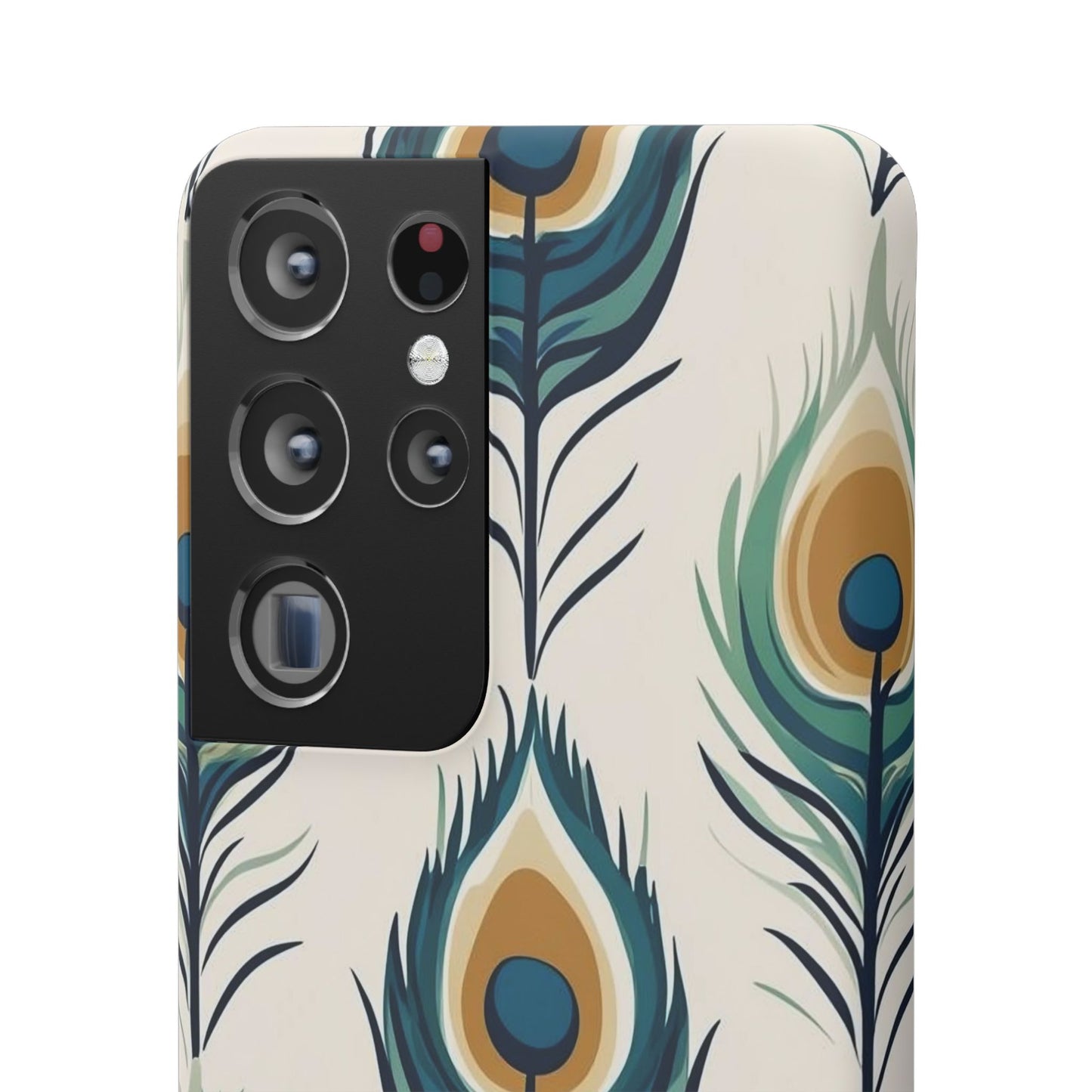 Peacock Feather Phone Snap Case