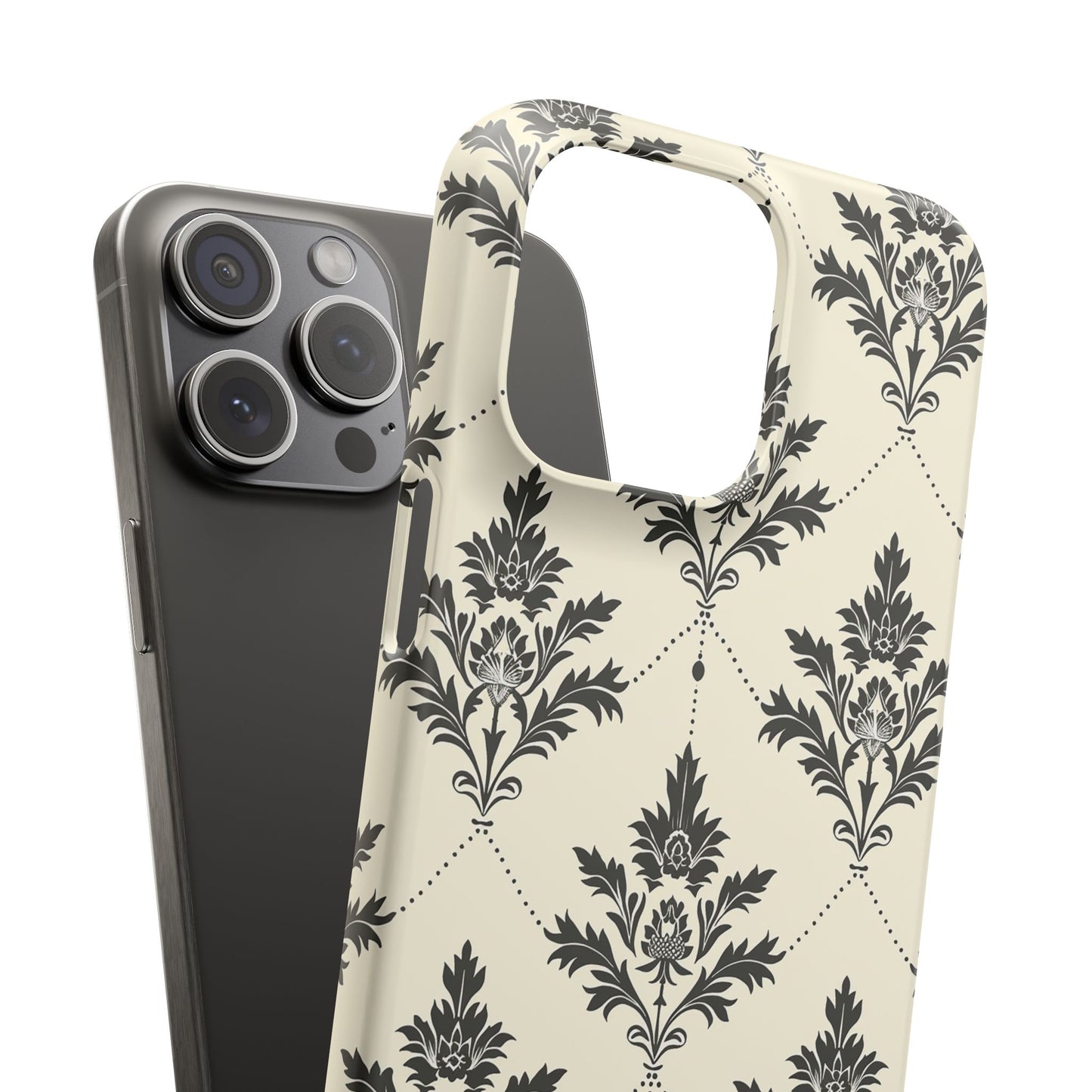 Midnight Damask Snap Case