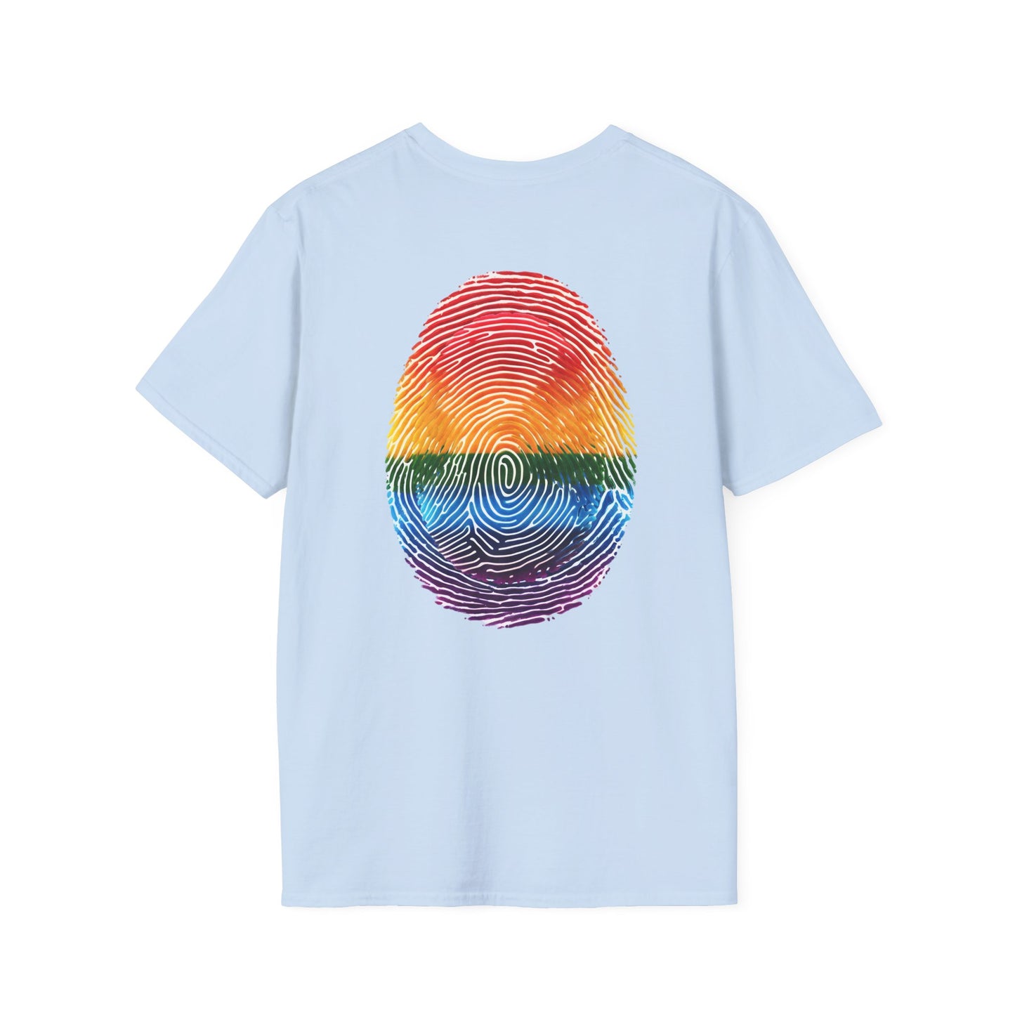 Pride Rainbow Stripes & Fingerprint T-Shirt
