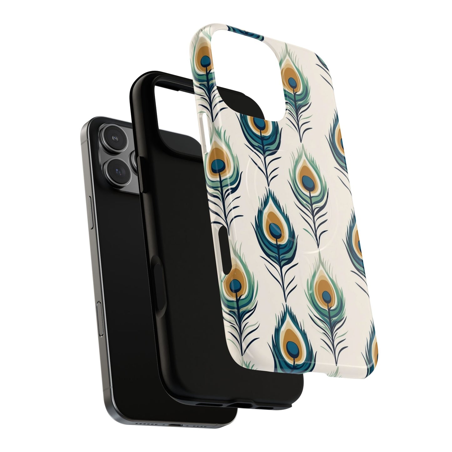 Peacock Feather Phone Tough Magnetic Case