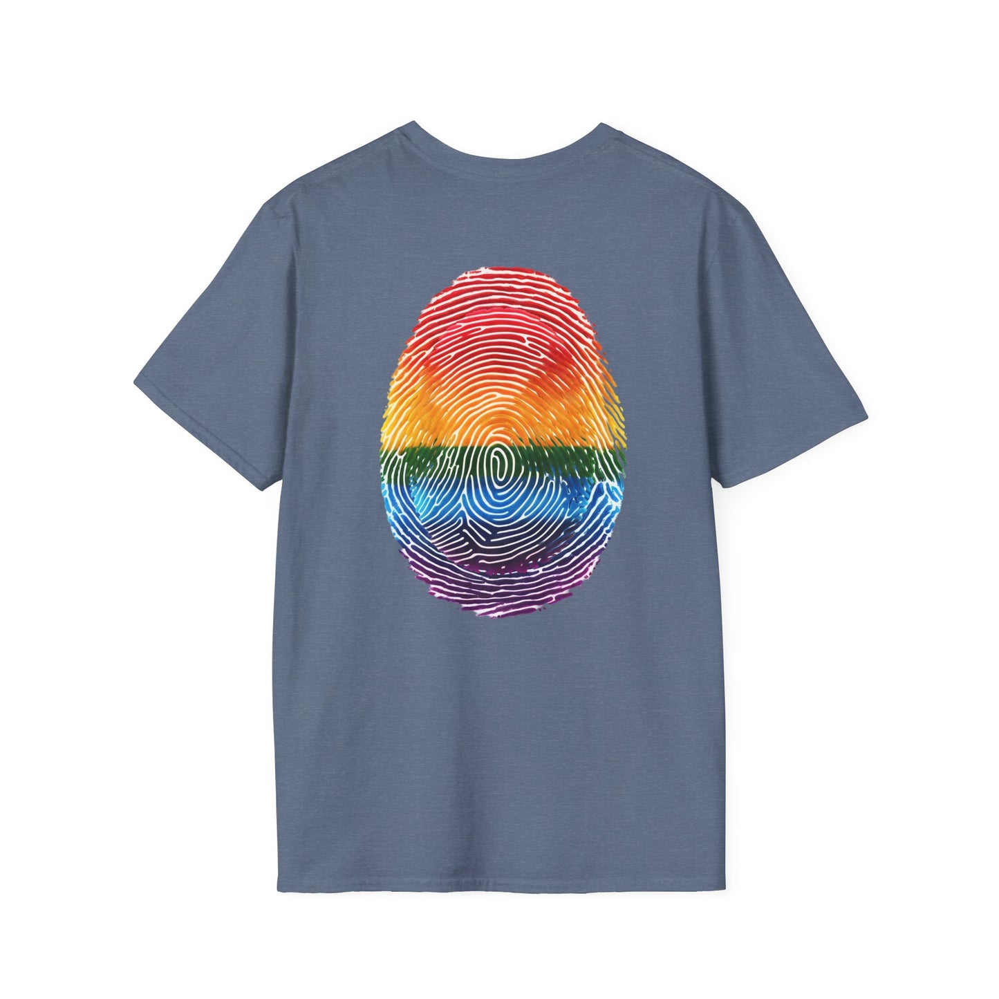 Pride Rainbow Stripes & Fingerprint T-Shirt
