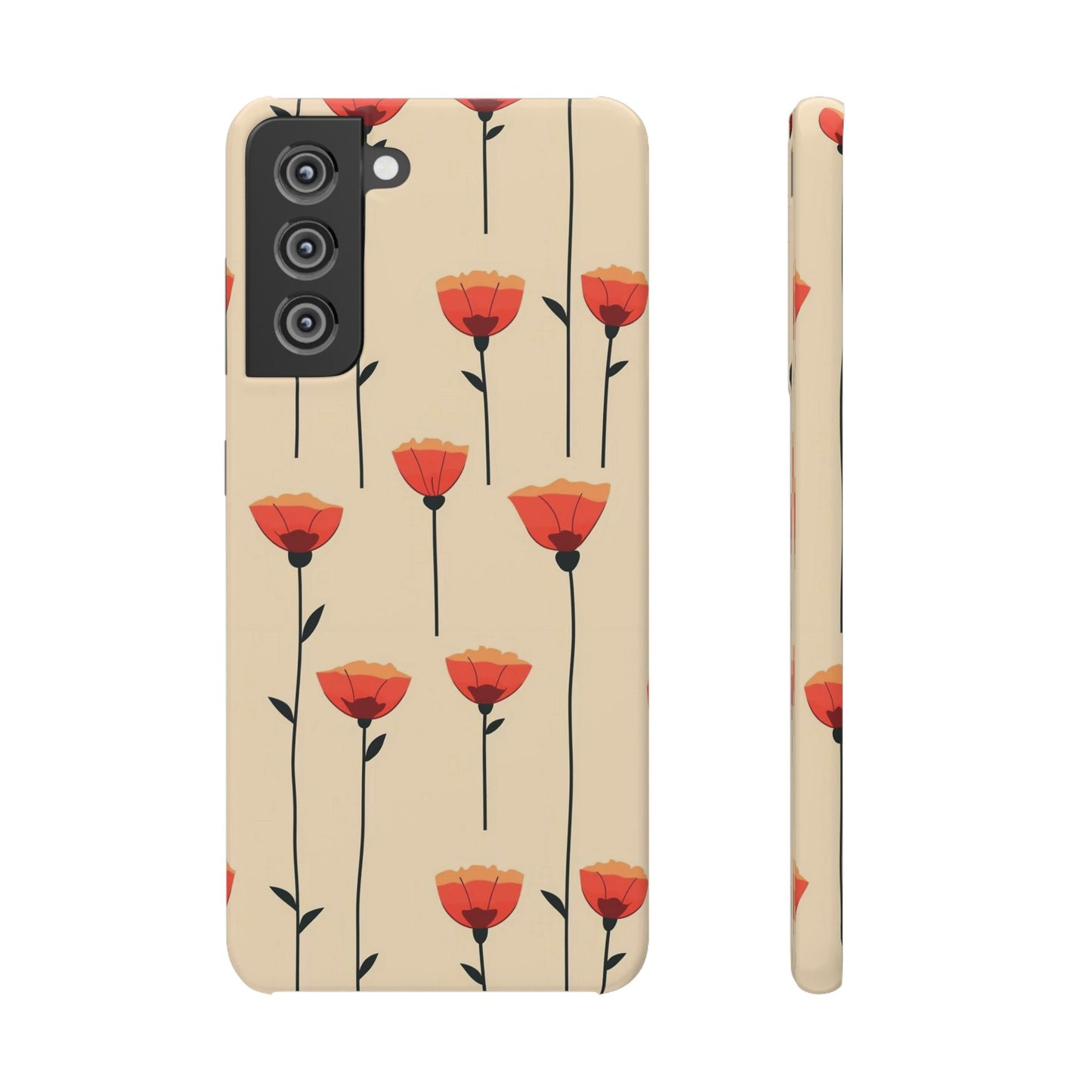 Poppy Line Snap Phone Case