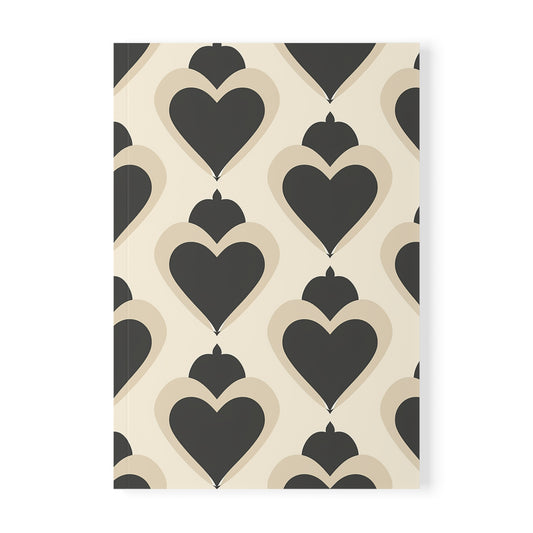 Page Flutter - Chic Heart Pattern Notebook, A5