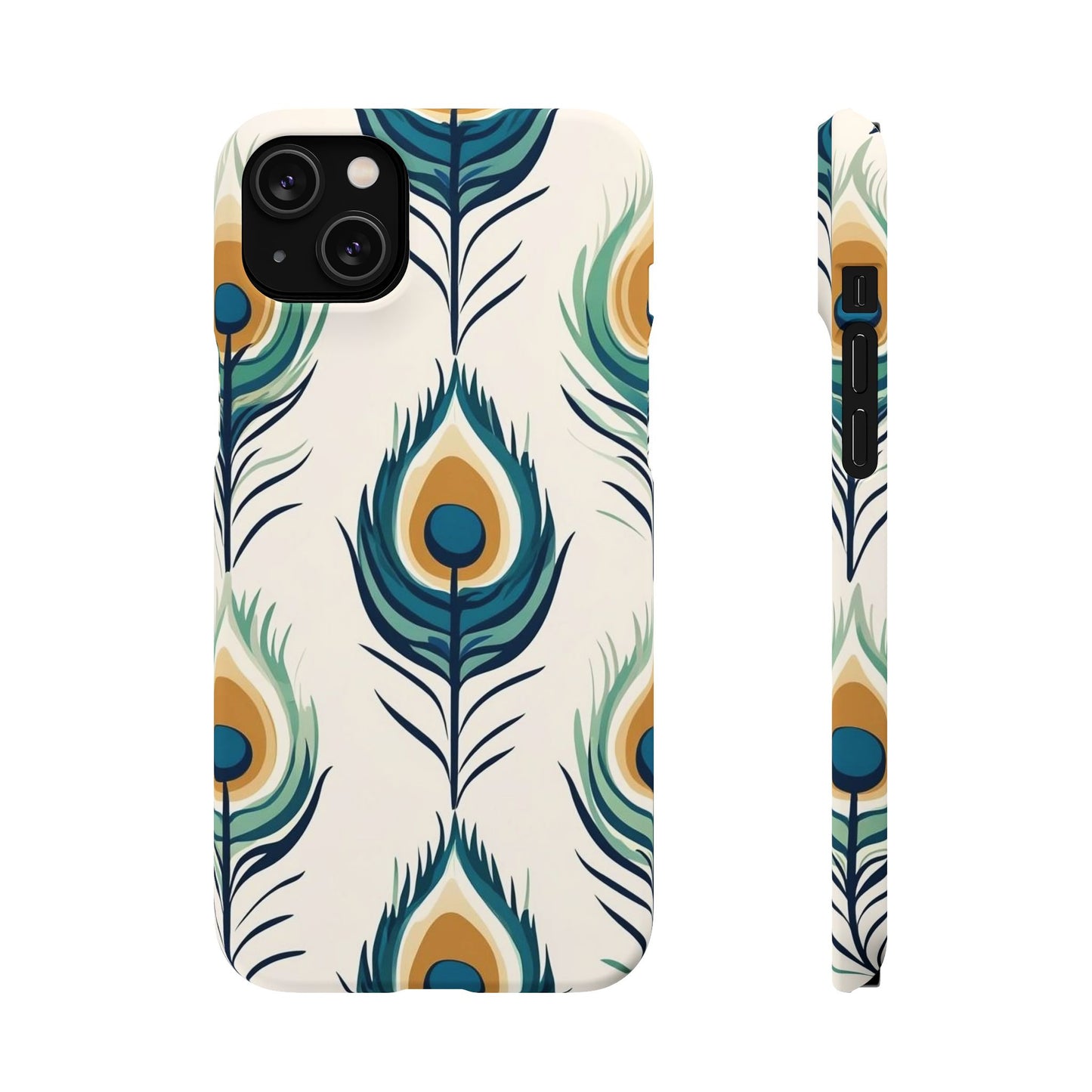 Peacock Feather Phone Snap Case