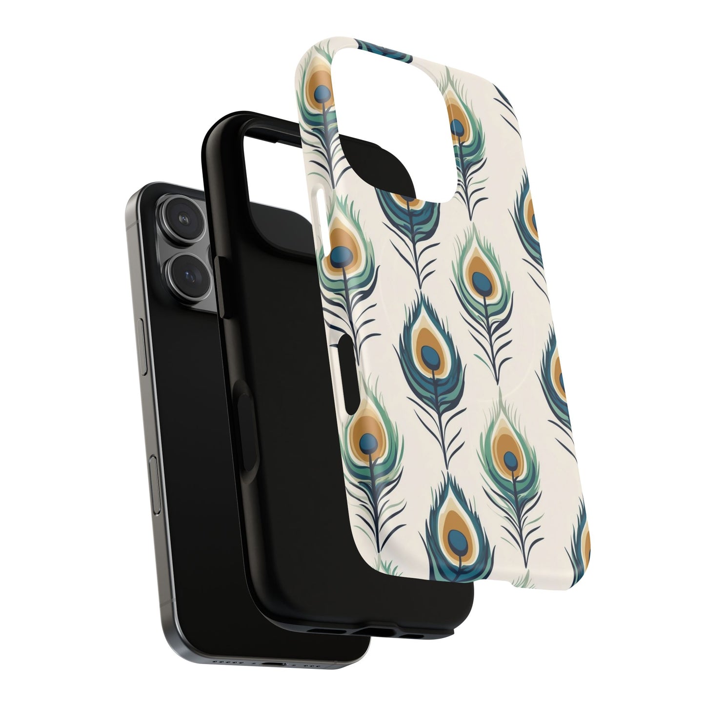 Peacock Feather Phone Tough Magnetic Case