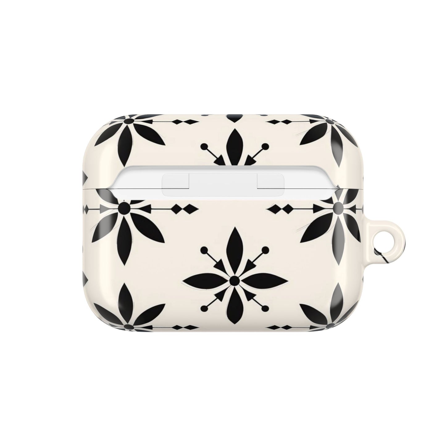 Cream & Black Design AirPod Case