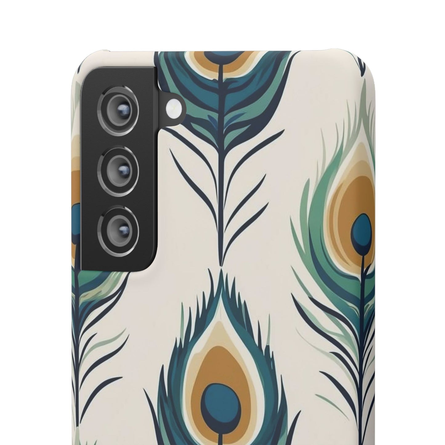 Peacock Feather Phone Snap Case