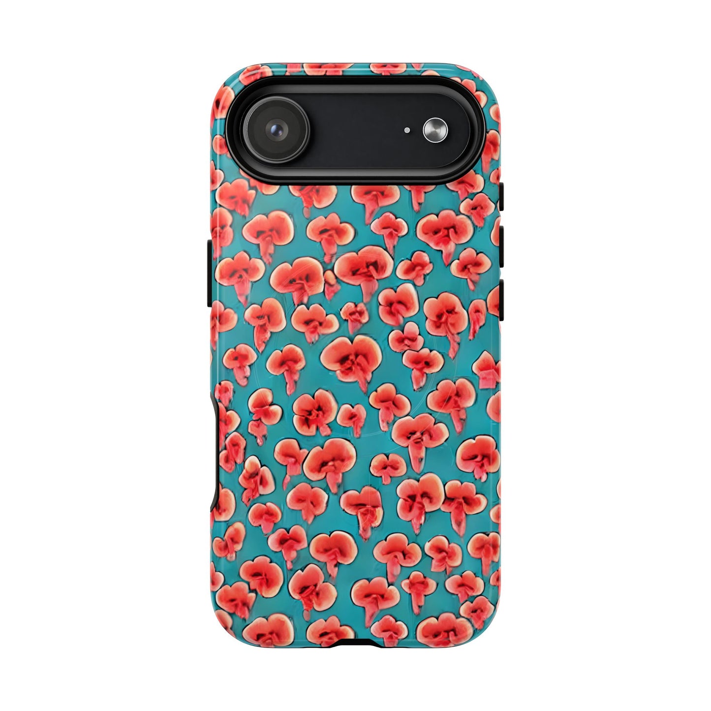 Coral & Teal Abstract Floral Tough Magnetic Case