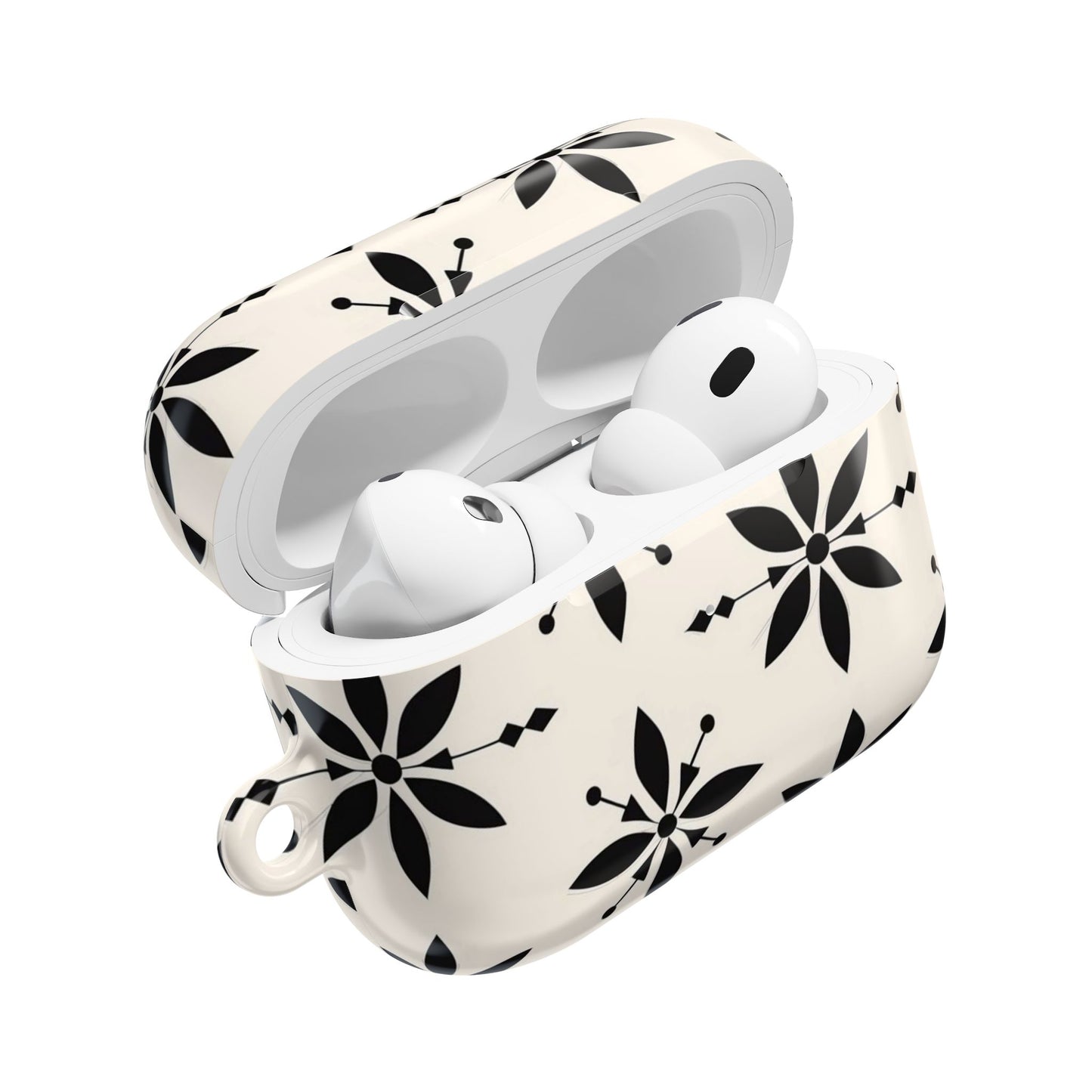 Cream & Black Design AirPod Cases