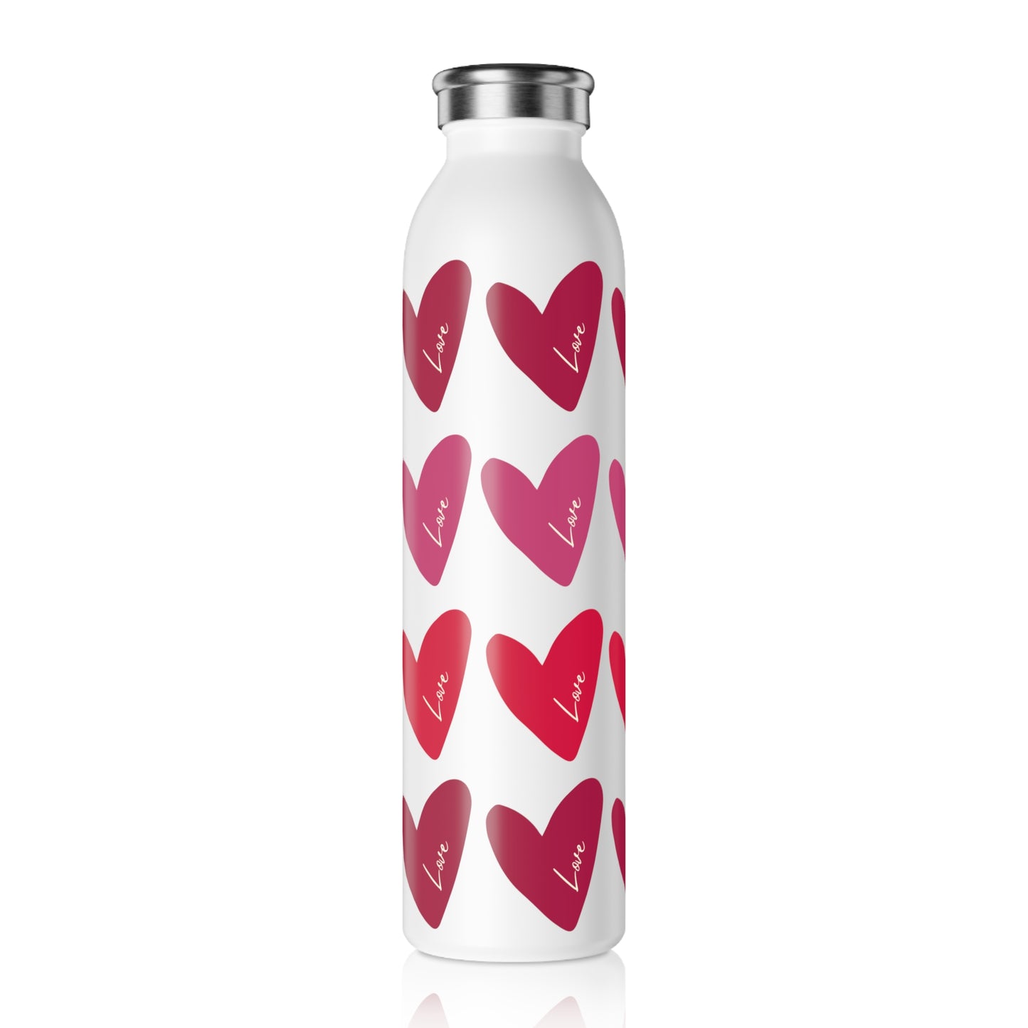 Endless Hearts Slim Water Bottle