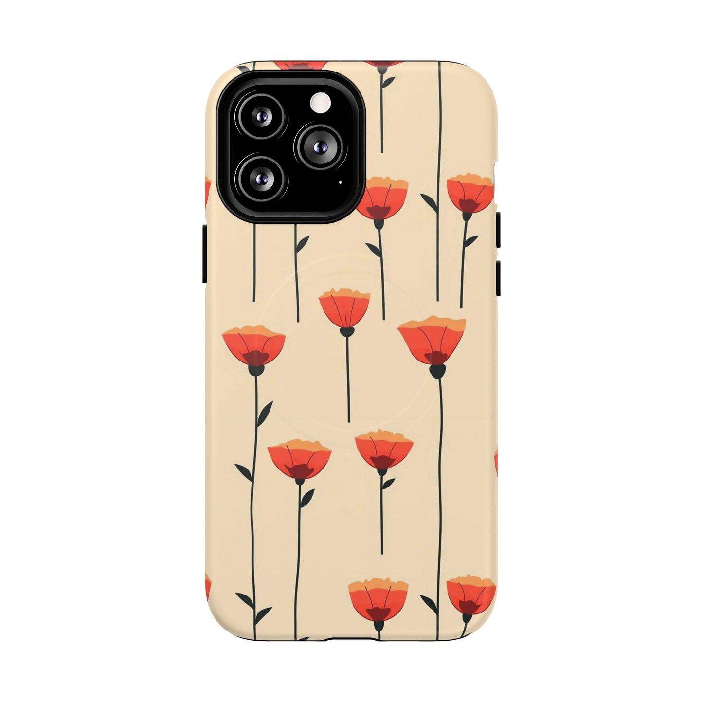 Poppy Line Tough Magnetic Phone Case