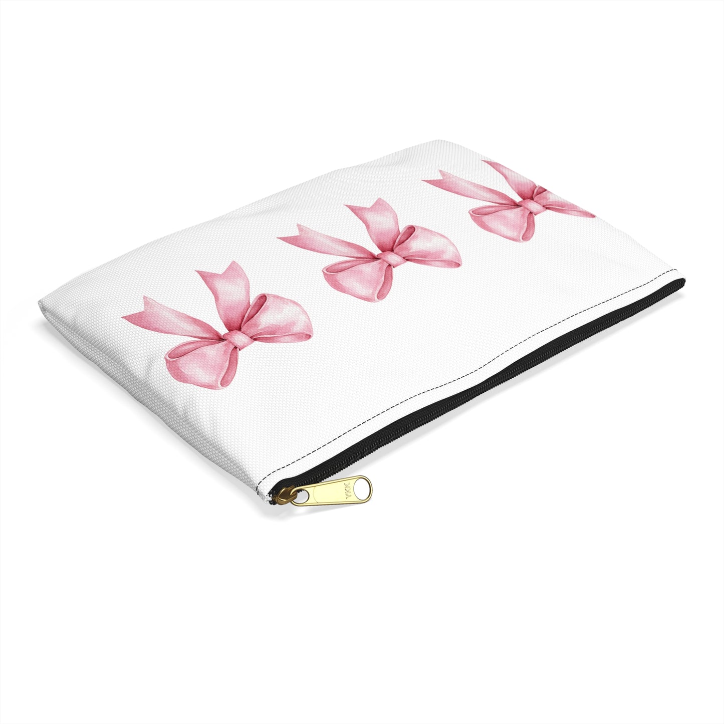 Bridal Accessory Pouch - Team Bride with Pink Bows