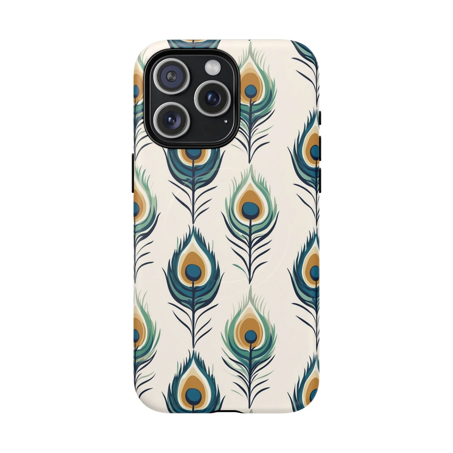 Peacock Feather Phone Tough Magnetic Case