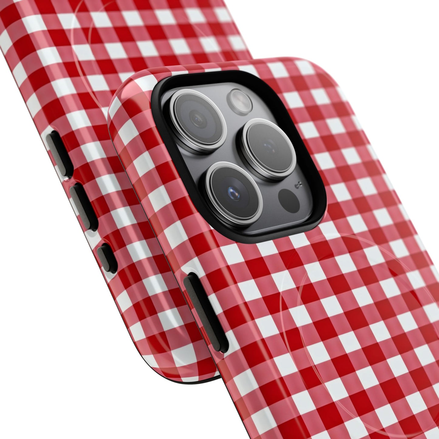 Red Plaid Tough Magnetic Phone Case