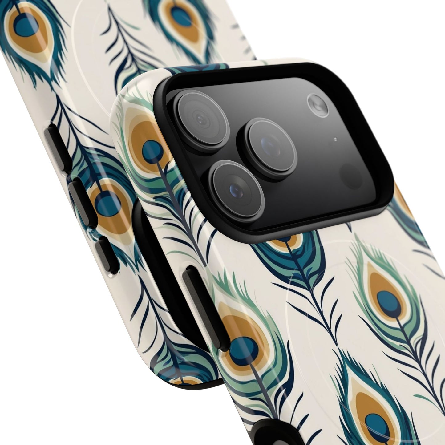 Peacock Feather Phone Tough Magnetic Case