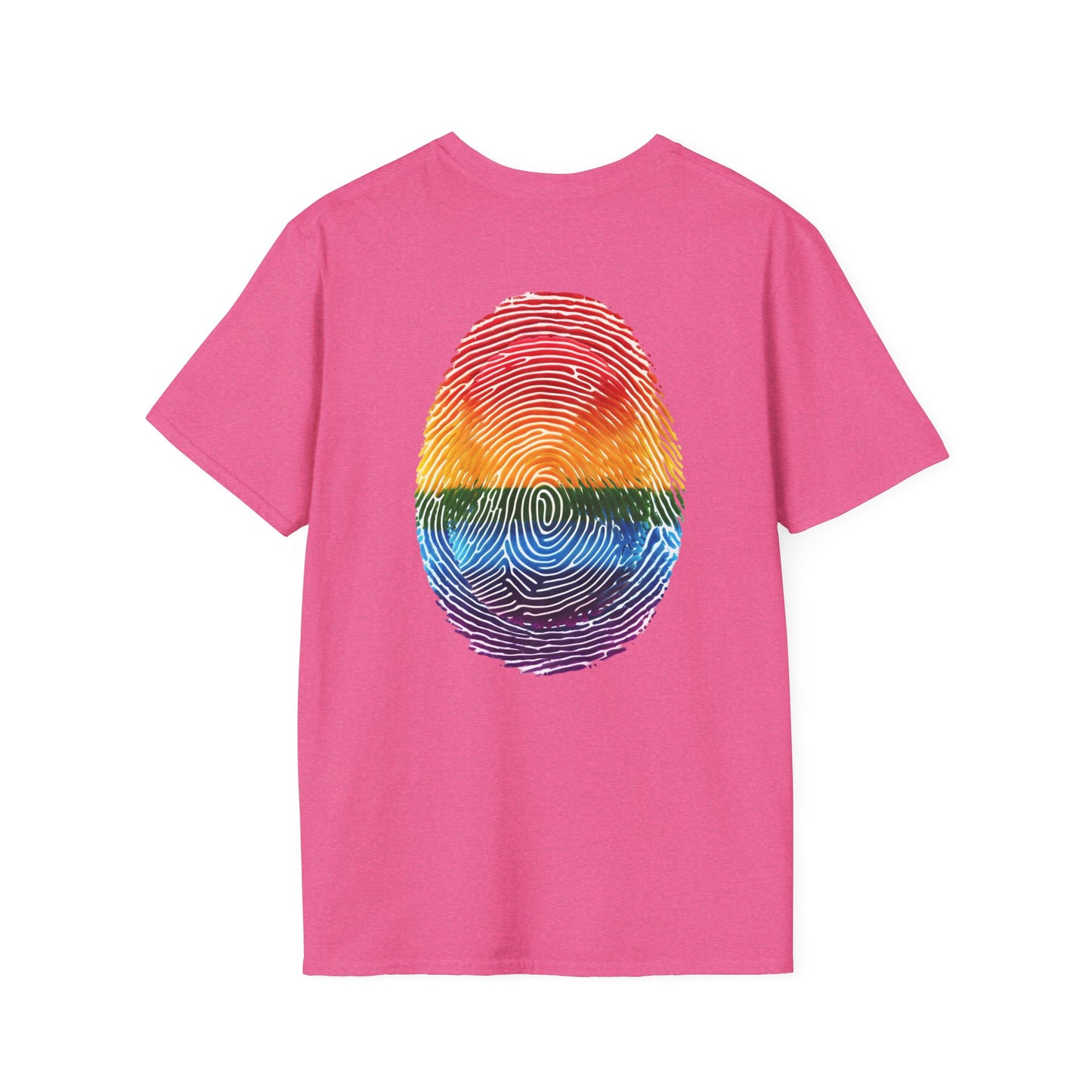 Pride Rainbow Stripes & Fingerprint T-Shirt