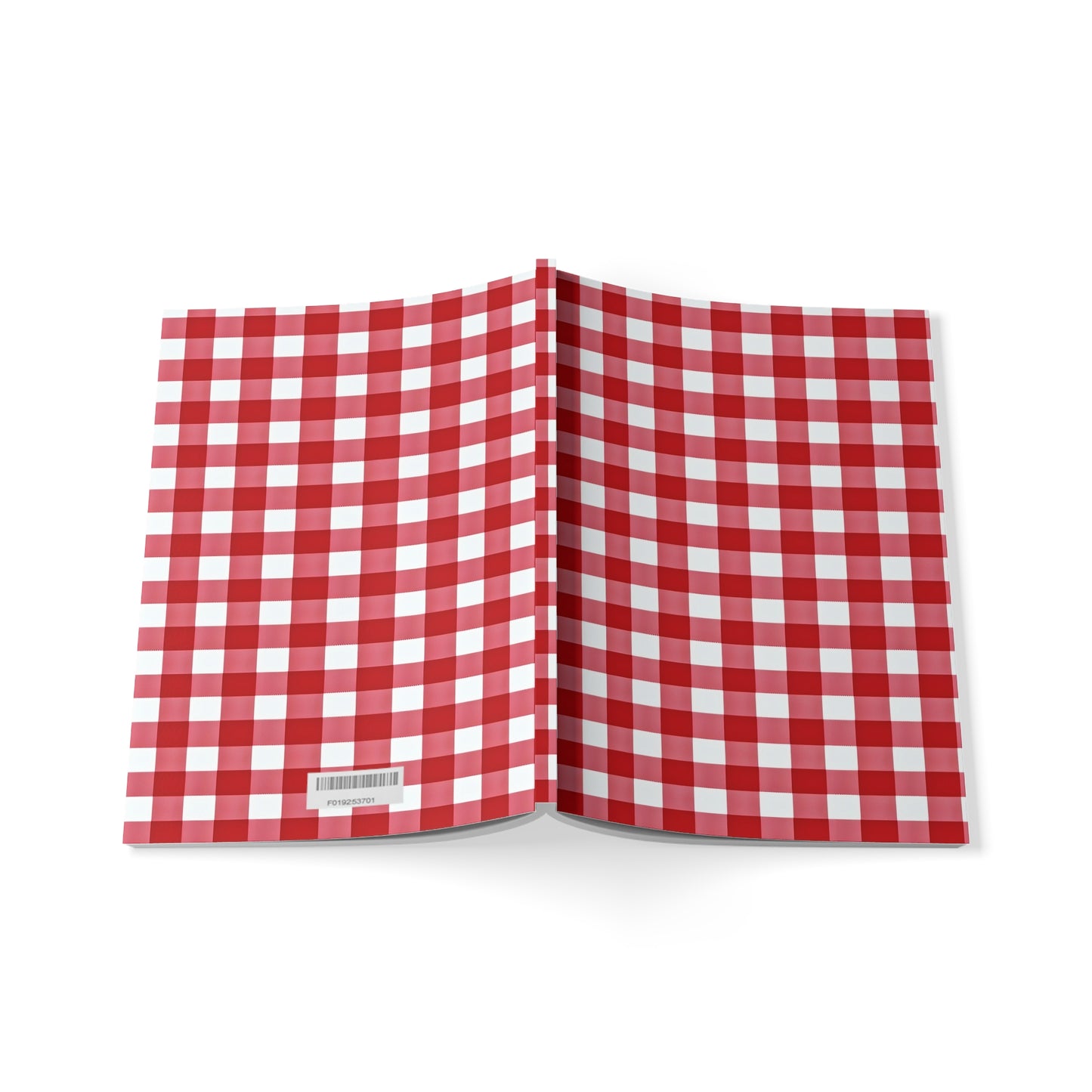 Red Plaid Softcover Notebook, A5