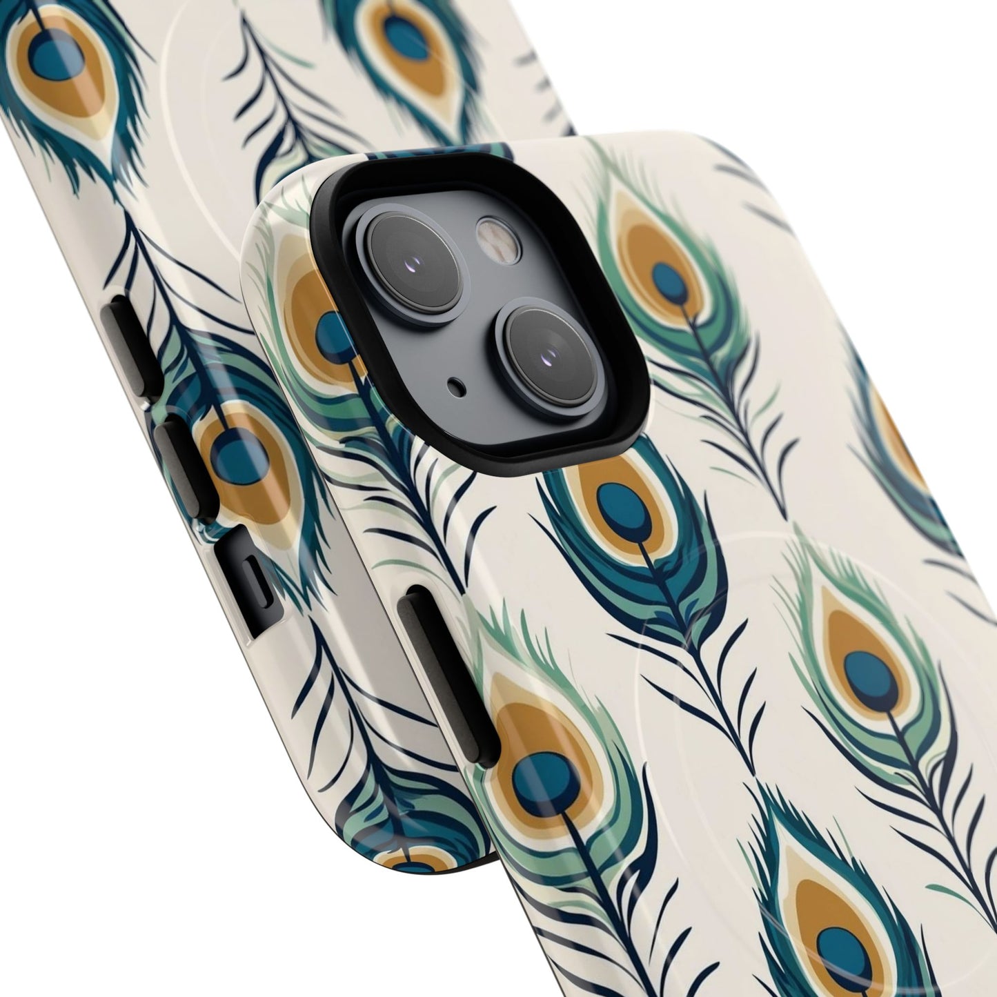 Peacock Feather Phone Tough Magnetic Case