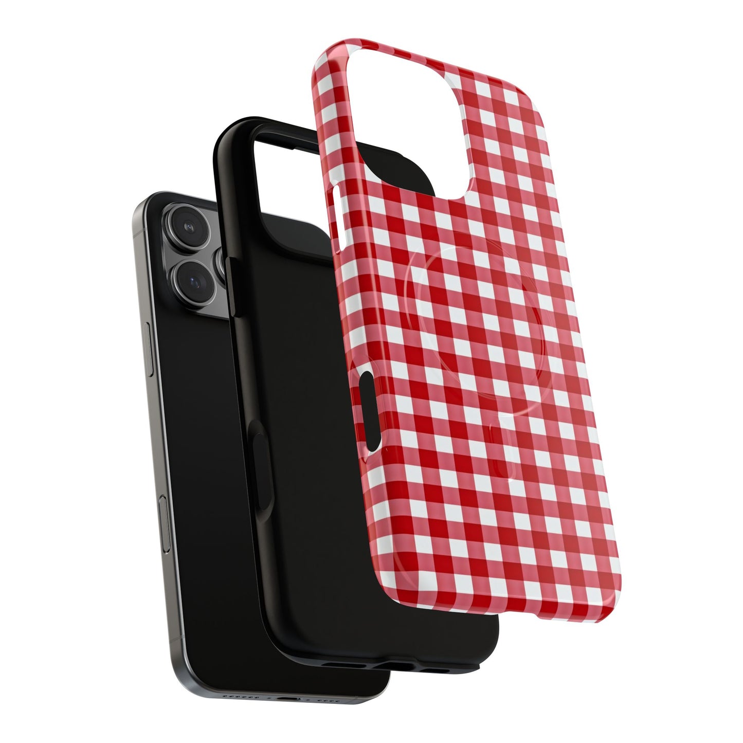 Red Plaid Tough Magnetic Phone Case