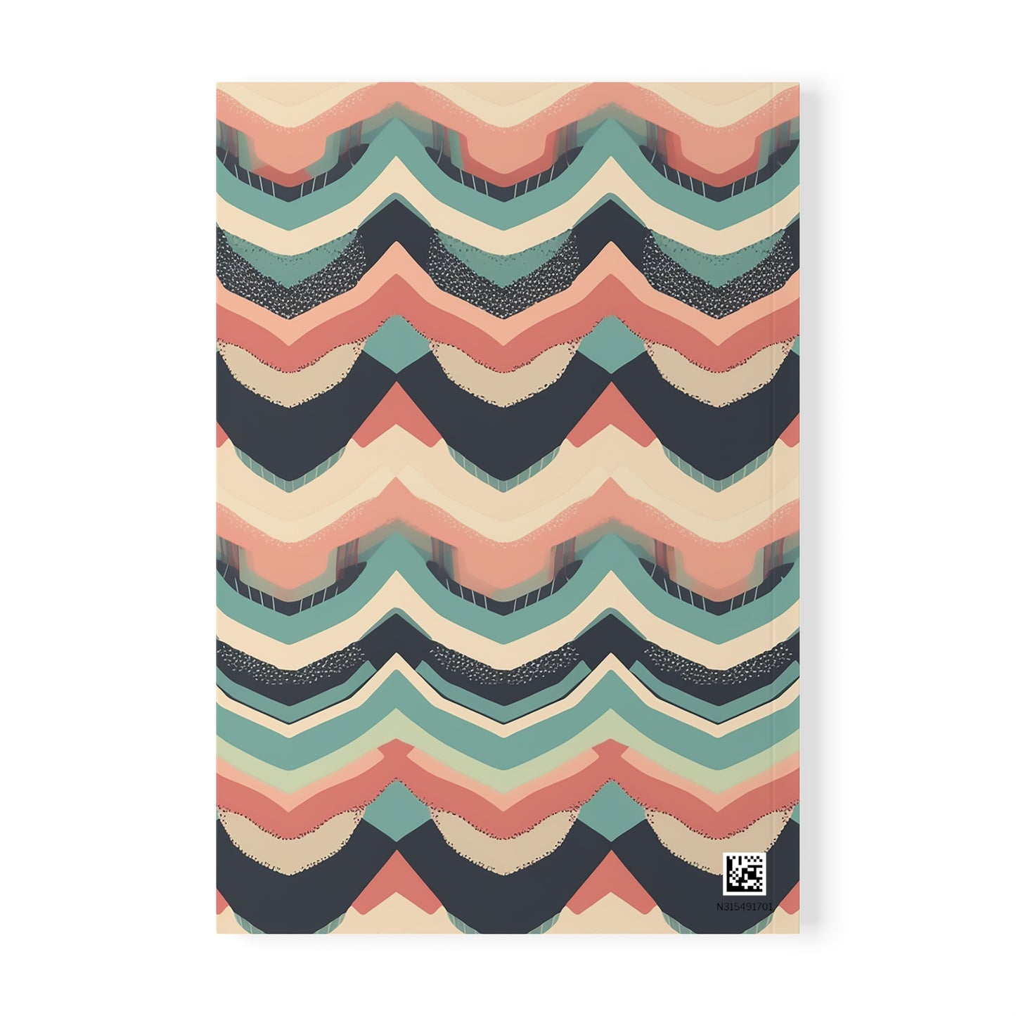 Waves A5 Softcover Notebook - Colorful Wavy Design