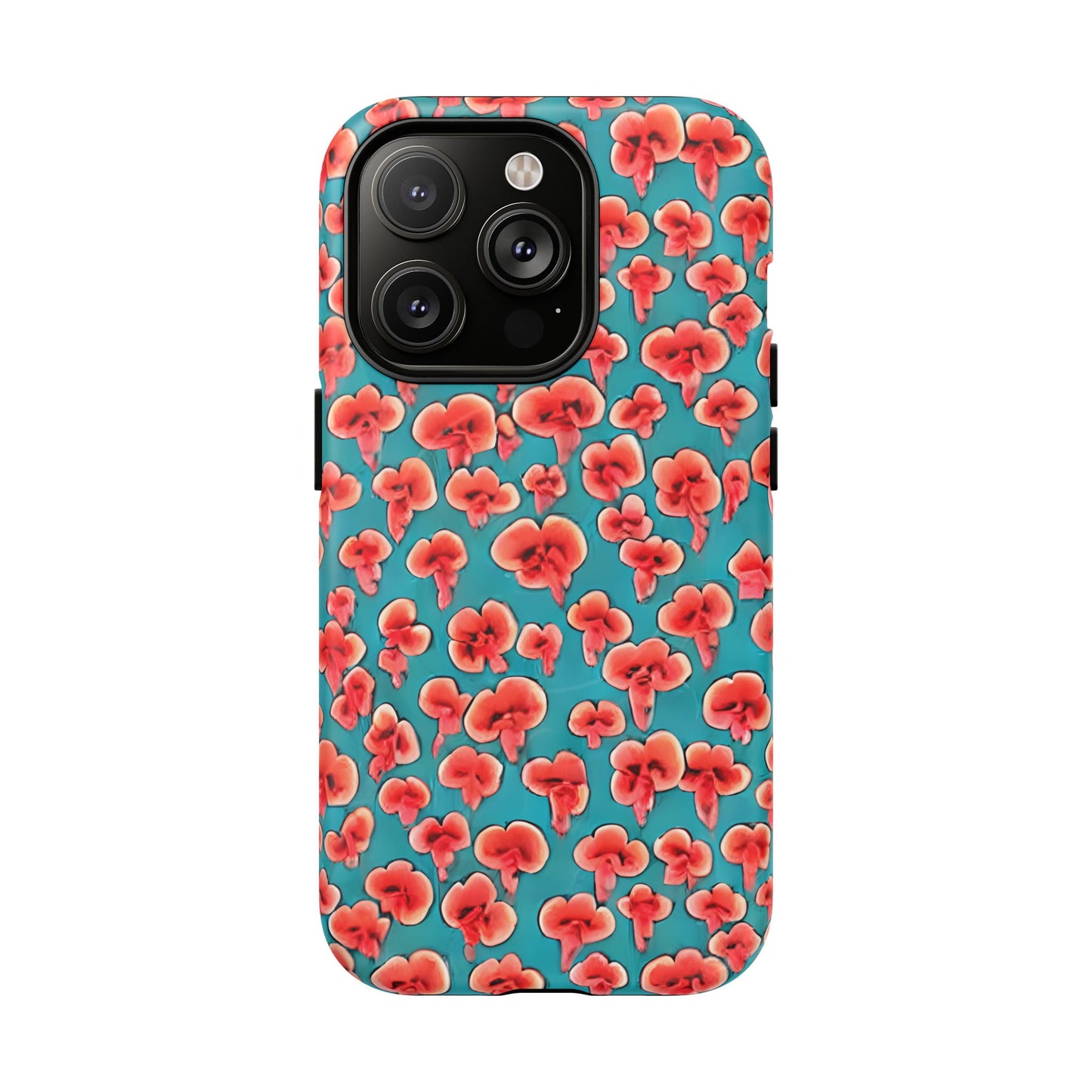 Coral & Teal Abstract Floral Tough Magnetic Case