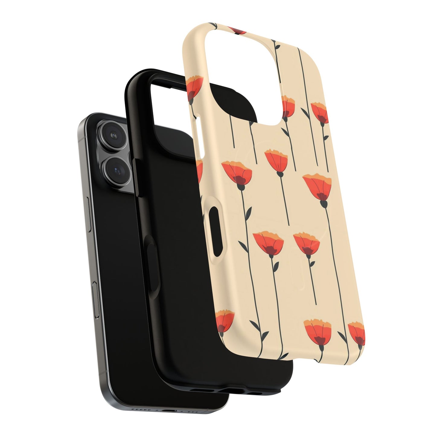 Poppy Line Tough Magnetic Phone Case