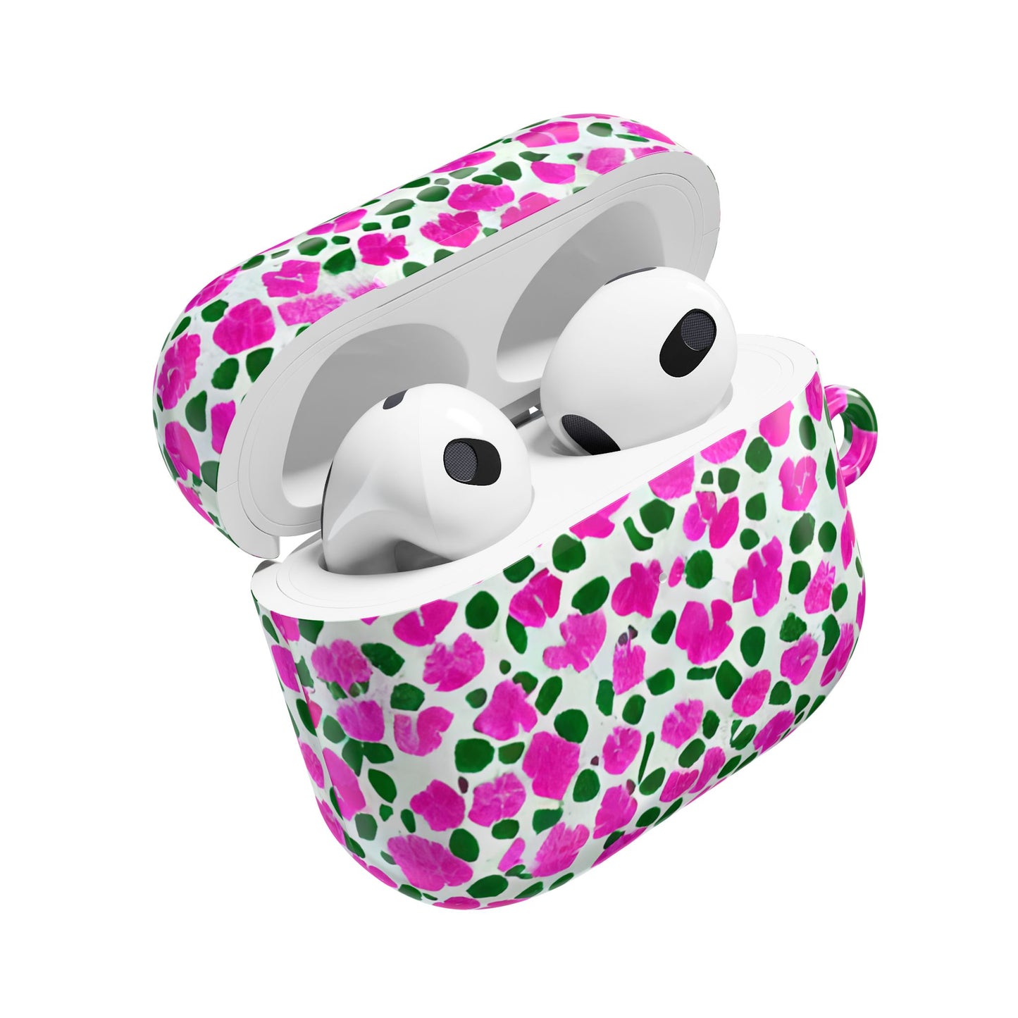 Petal Riot - Fuschia & Green Abstract AirPod Case