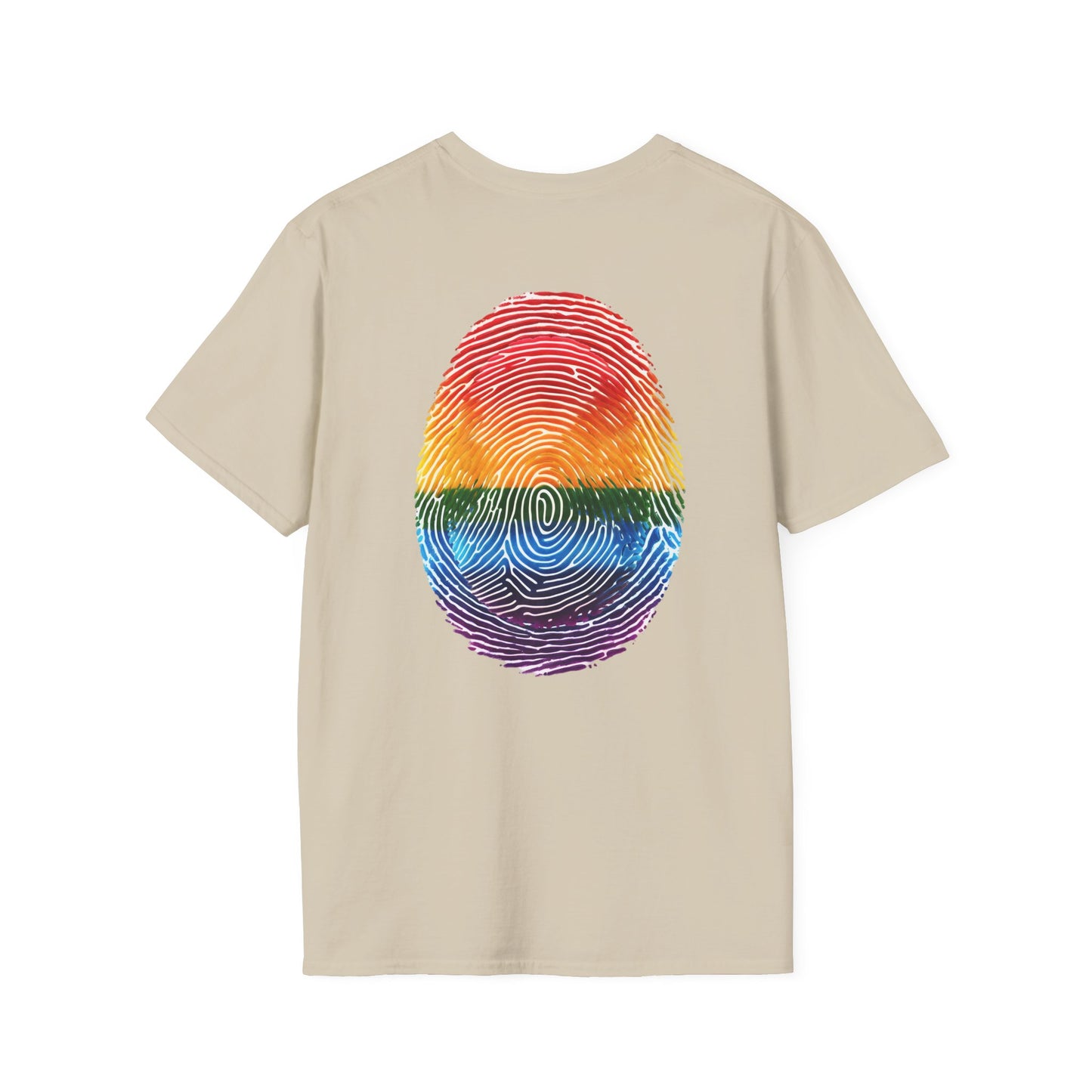 Pride Rainbow Stripes & Fingerprint T-Shirt