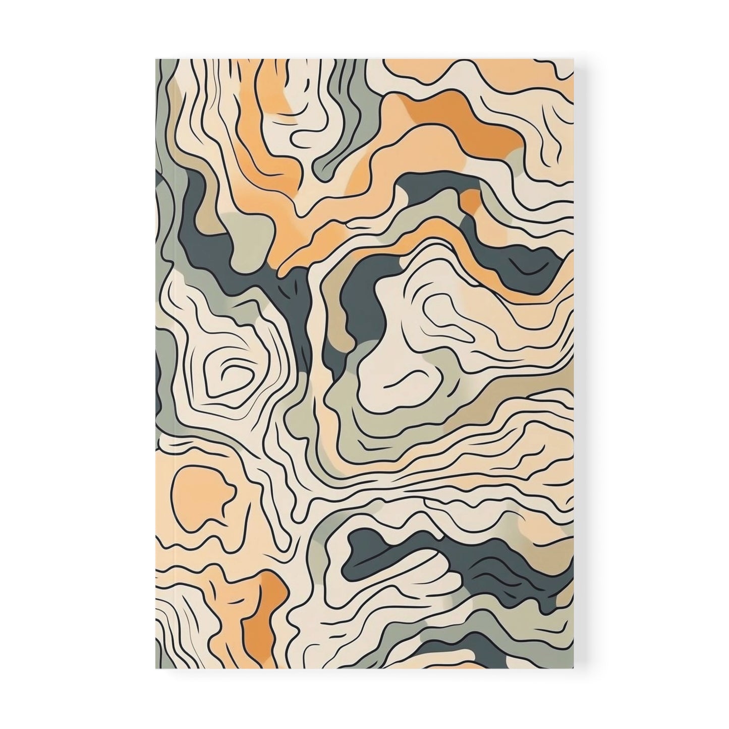 Earthy Abstract Softcover Notebook A5