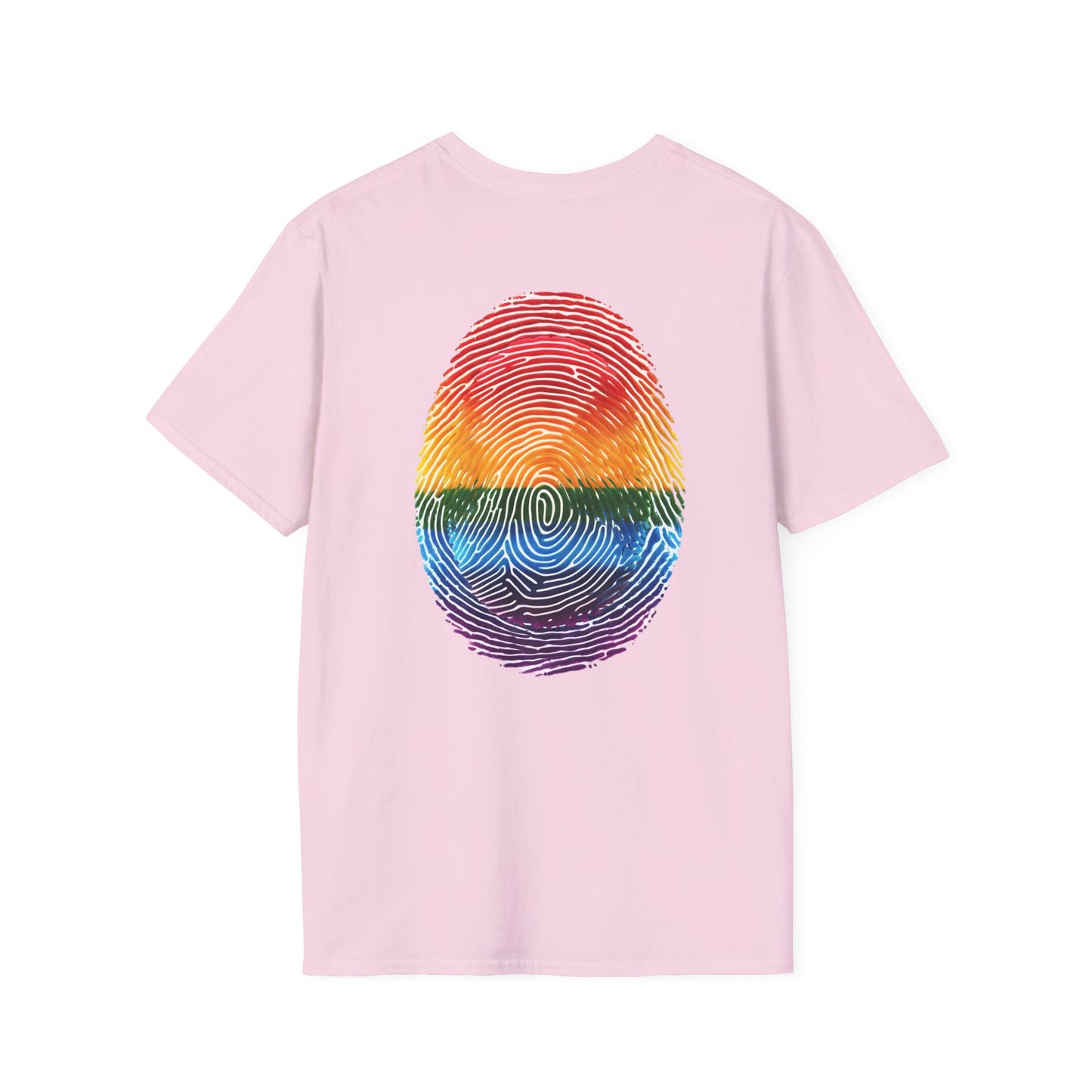 Pride Rainbow Stripes & Fingerprint T-Shirt