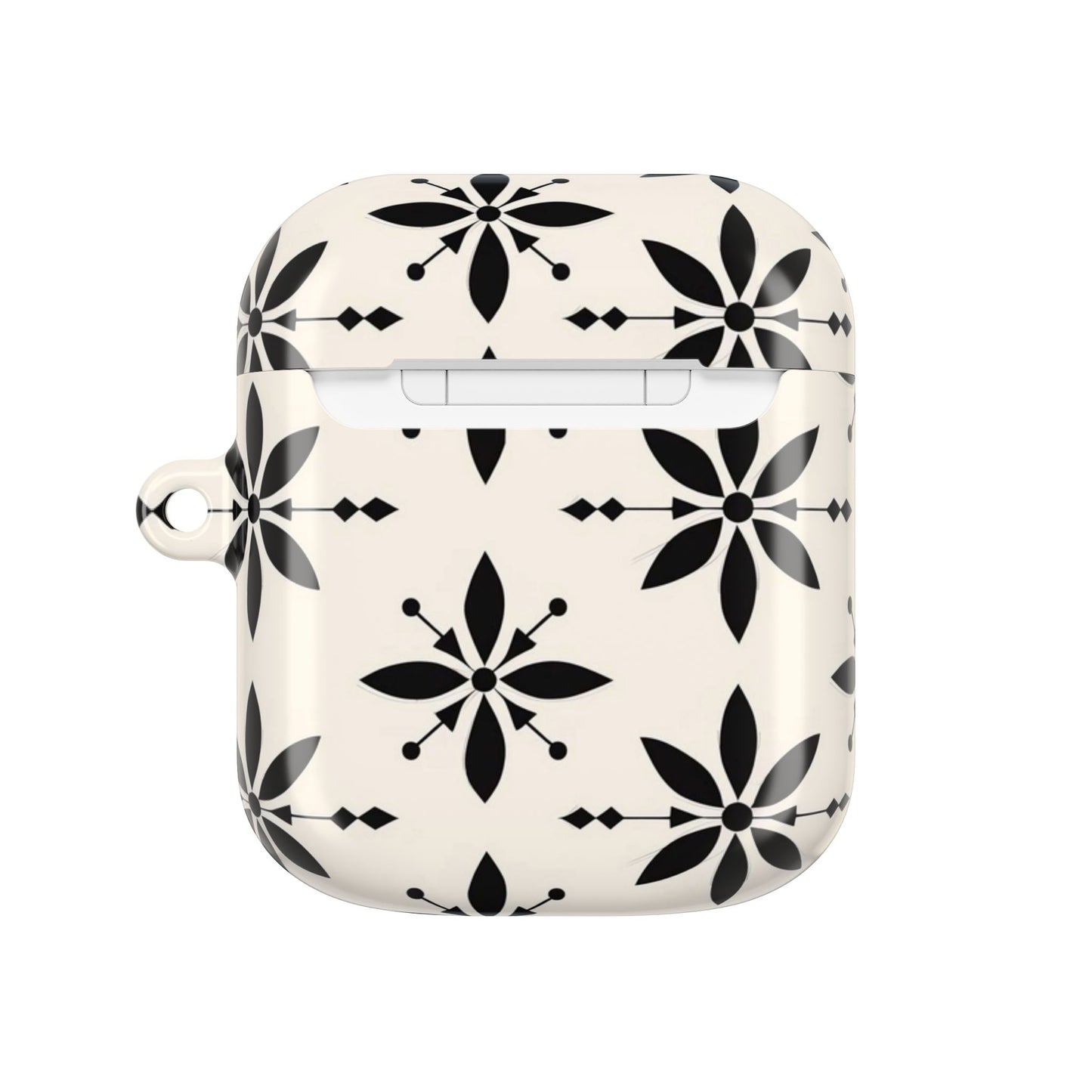 Cream & Black Design AirPod Case