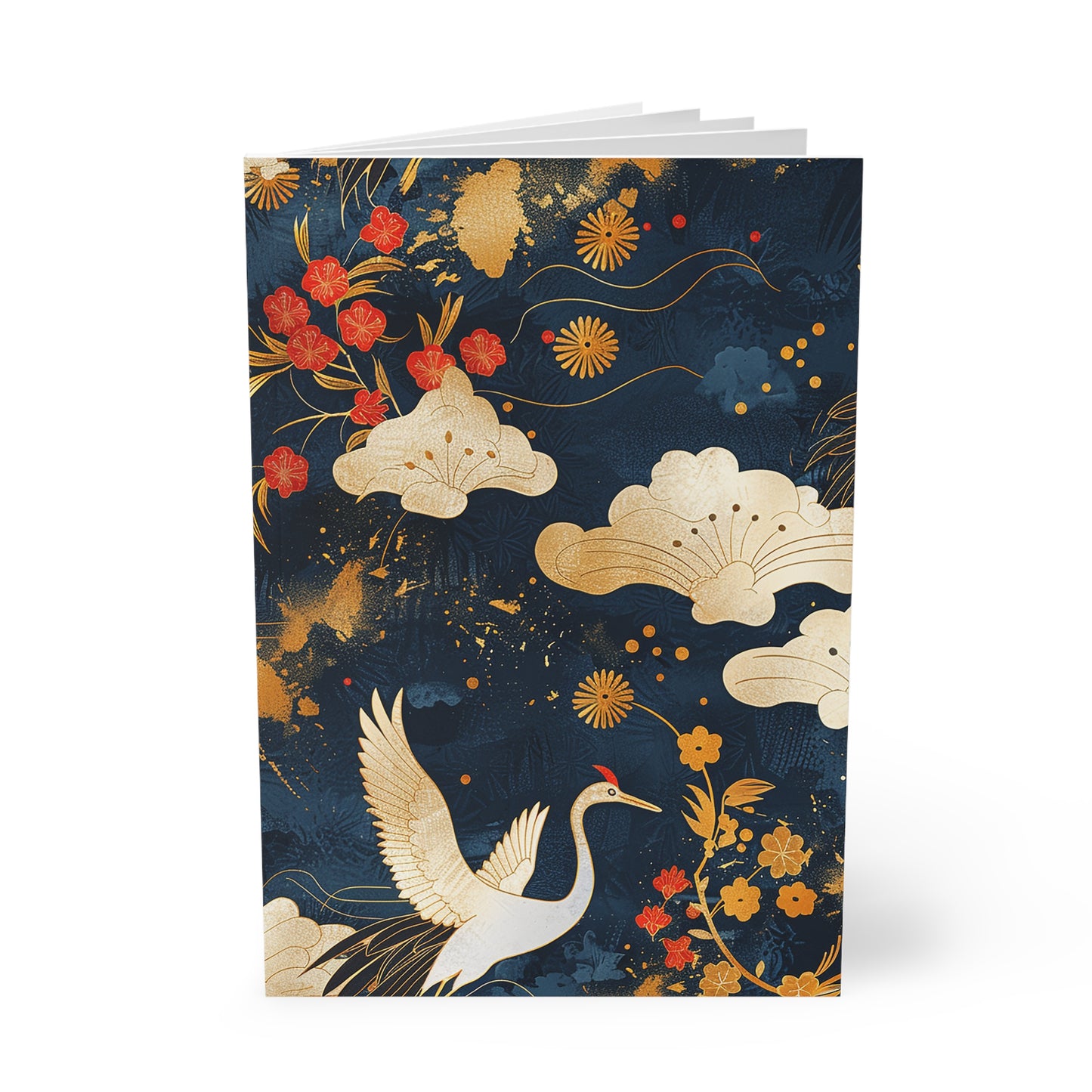 Take Flight Elegant Crane Softcover Notebook, A5