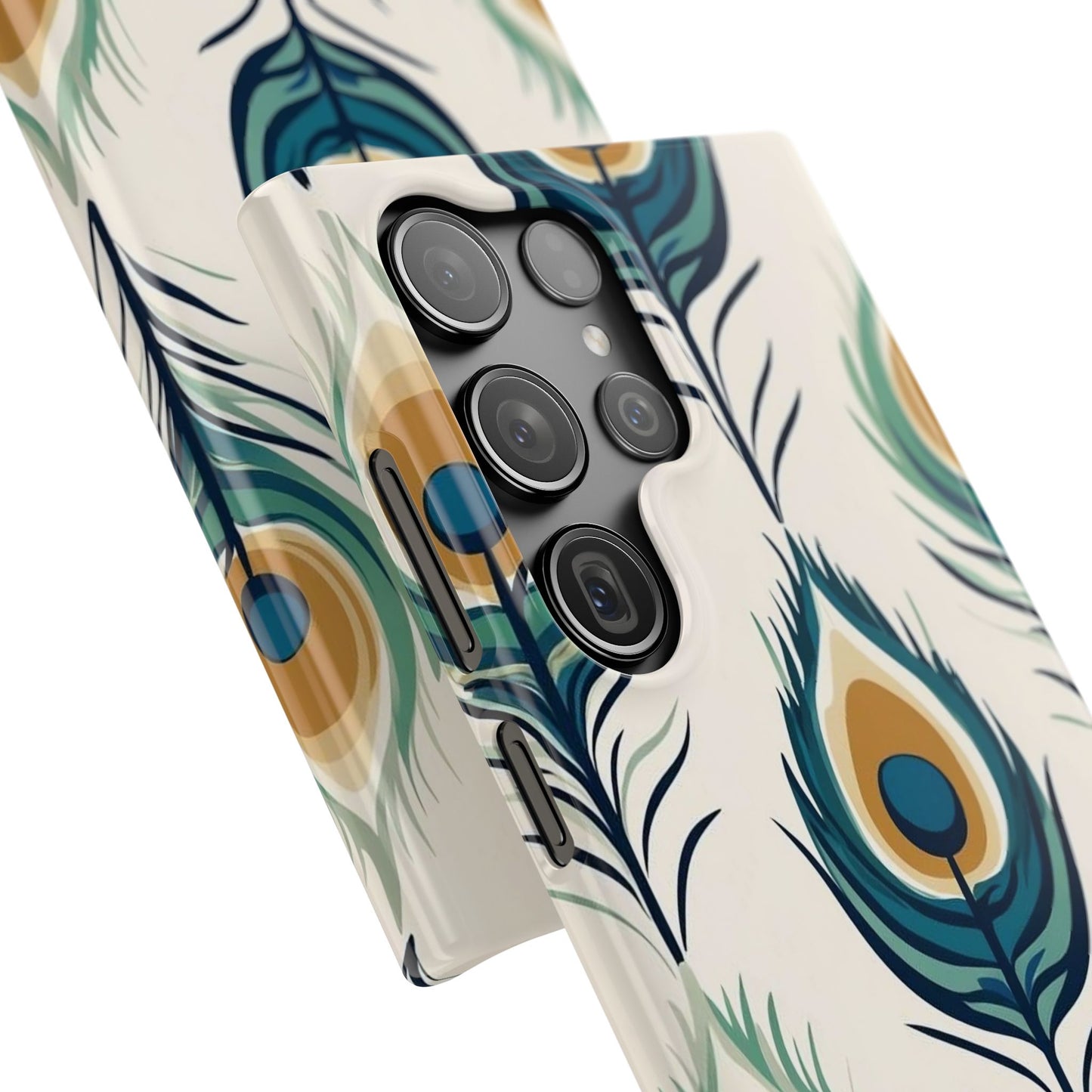 Peacock Feather Phone Snap Case