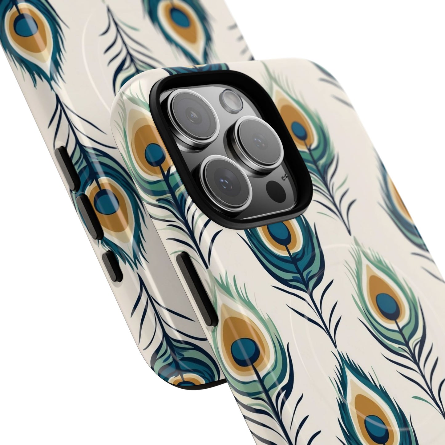 Peacock Feather Phone Tough Magnetic Case