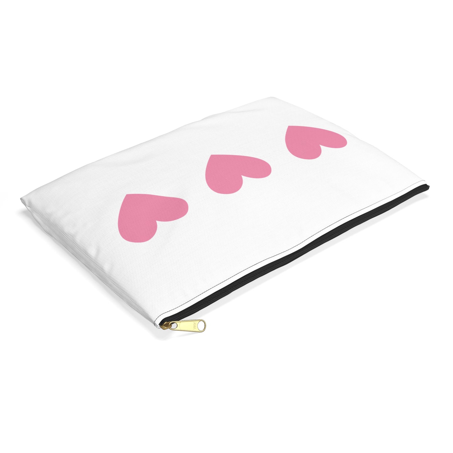 Bridal Accessory Pouch - Pink Hearts & Bride Design